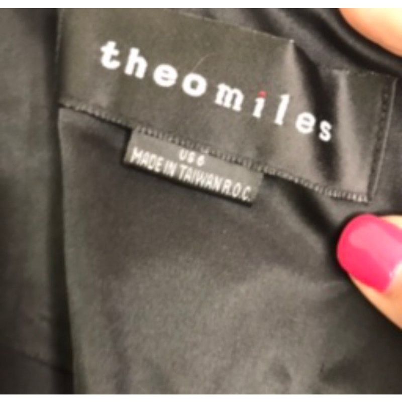 Vintage VTG Theomiles black velvet silk blend cocktail dress Size M / US 6-8 / IT 42-44 - 7 Thumbnail