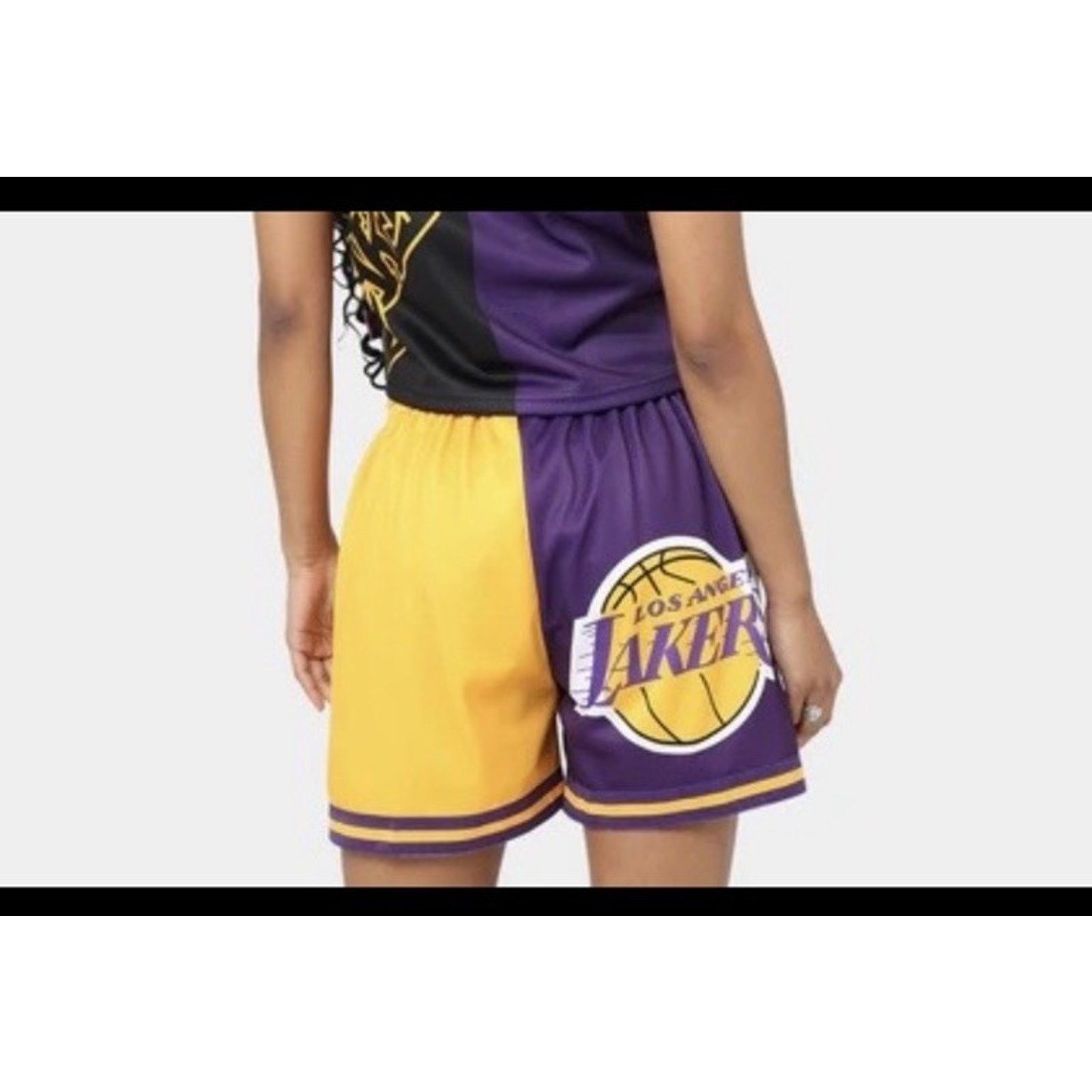 Mitchell & Ness MITCHELL & NESS NBA LOS ANGELES LAKERS BIG FACE 5.0 SHORTS Size 32" / US 10 / IT 46 - 2 Thumbnail