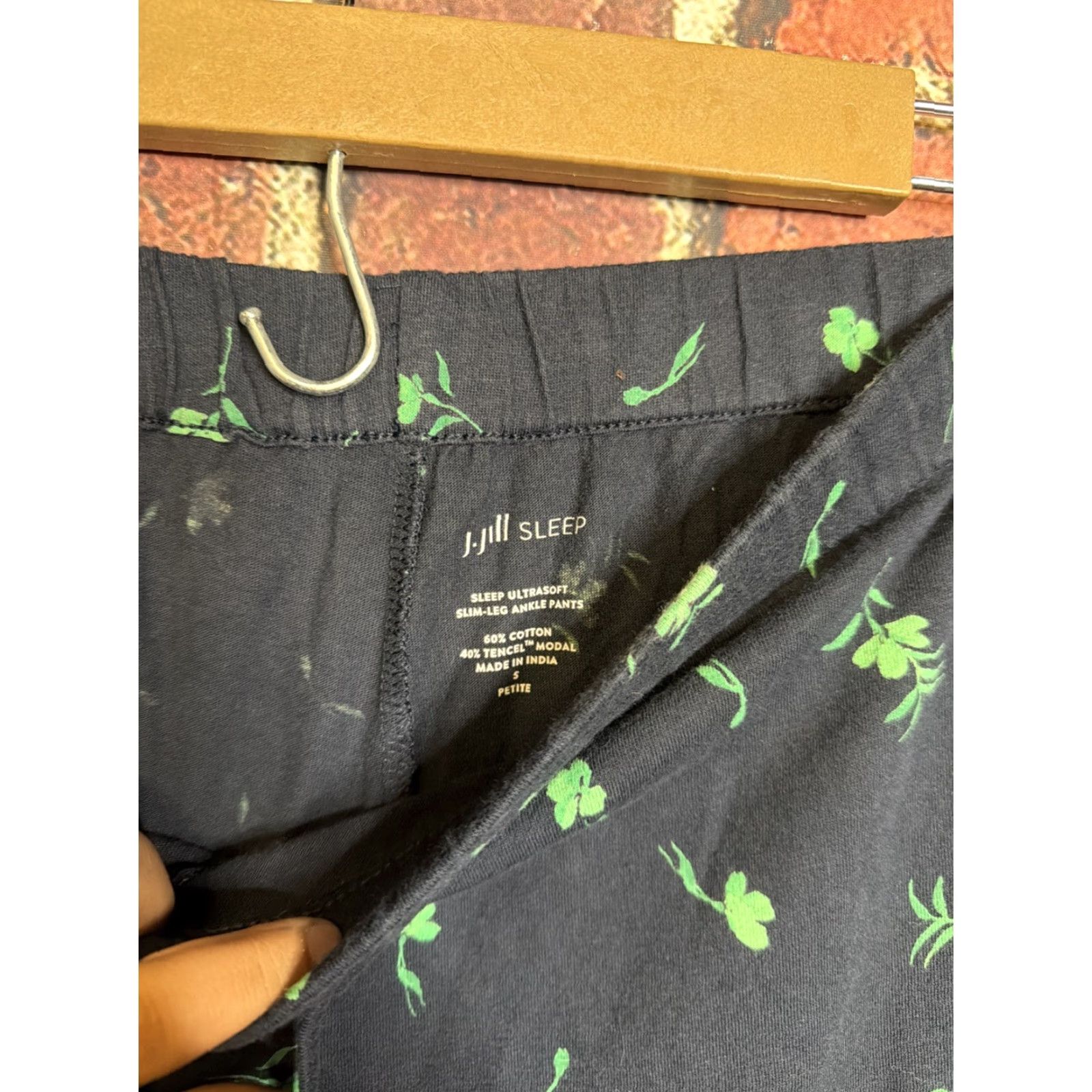 J. Jill J. Jill Sleep Ultrasoft Slim Leg Ankle Pants PS Petite Blue Green Floral Lounge Pants Women Slim Leg Sleep Pants"} Size 28" / US 6 / IT 42 - 2 Thumbnail