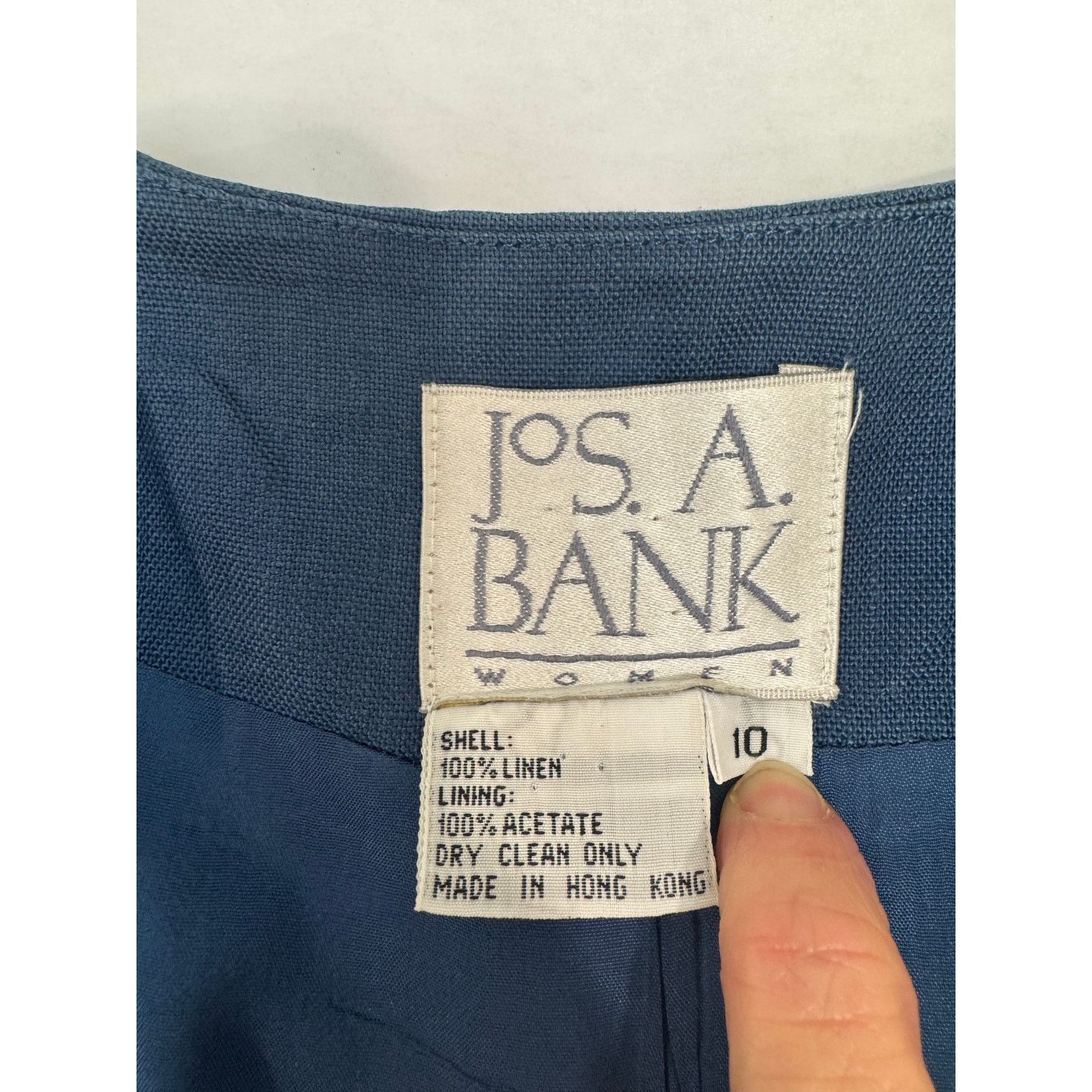 Jos. A. Bank Vintage 100% Linen Single Breasted Lined Blazer Classic 10 Size L / US 10 / IT 46 - 10 Thumbnail
