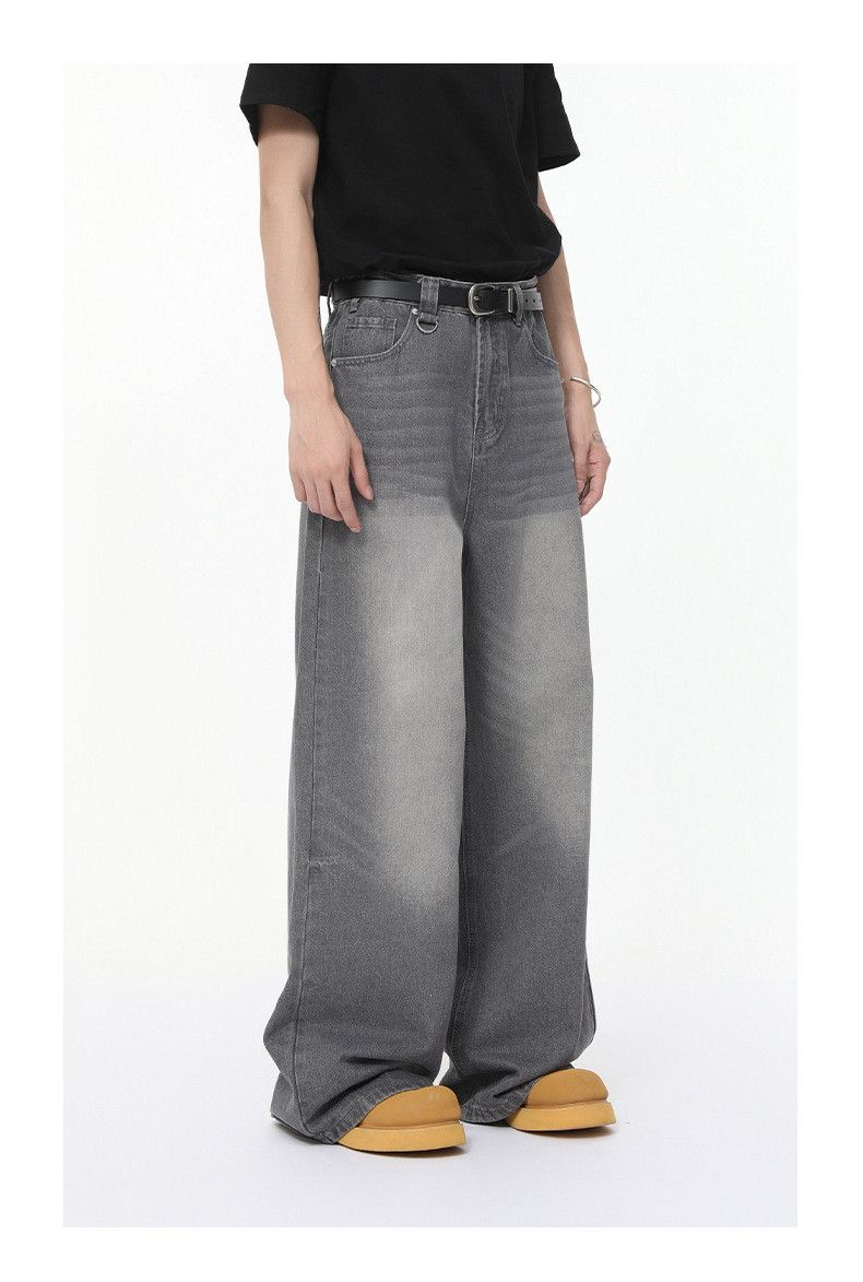 Japanese Brand Men's Cleanfit High Street Wide-Leg Loose Straight-Leg Jeans Size US 34 / EU 50 - 3 Thumbnail