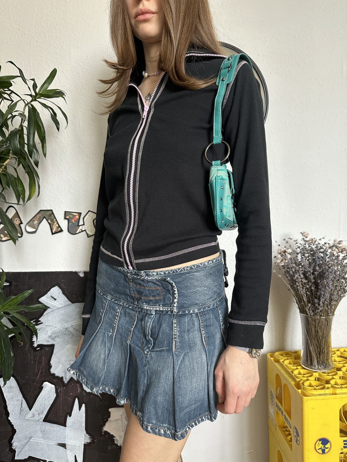 Japanese Brand × Vintage Sporty Zip Contrast Stitch Hieroglyphics Tracksuit Pullover Size S / US 4 / IT 40 - 5 Thumbnail