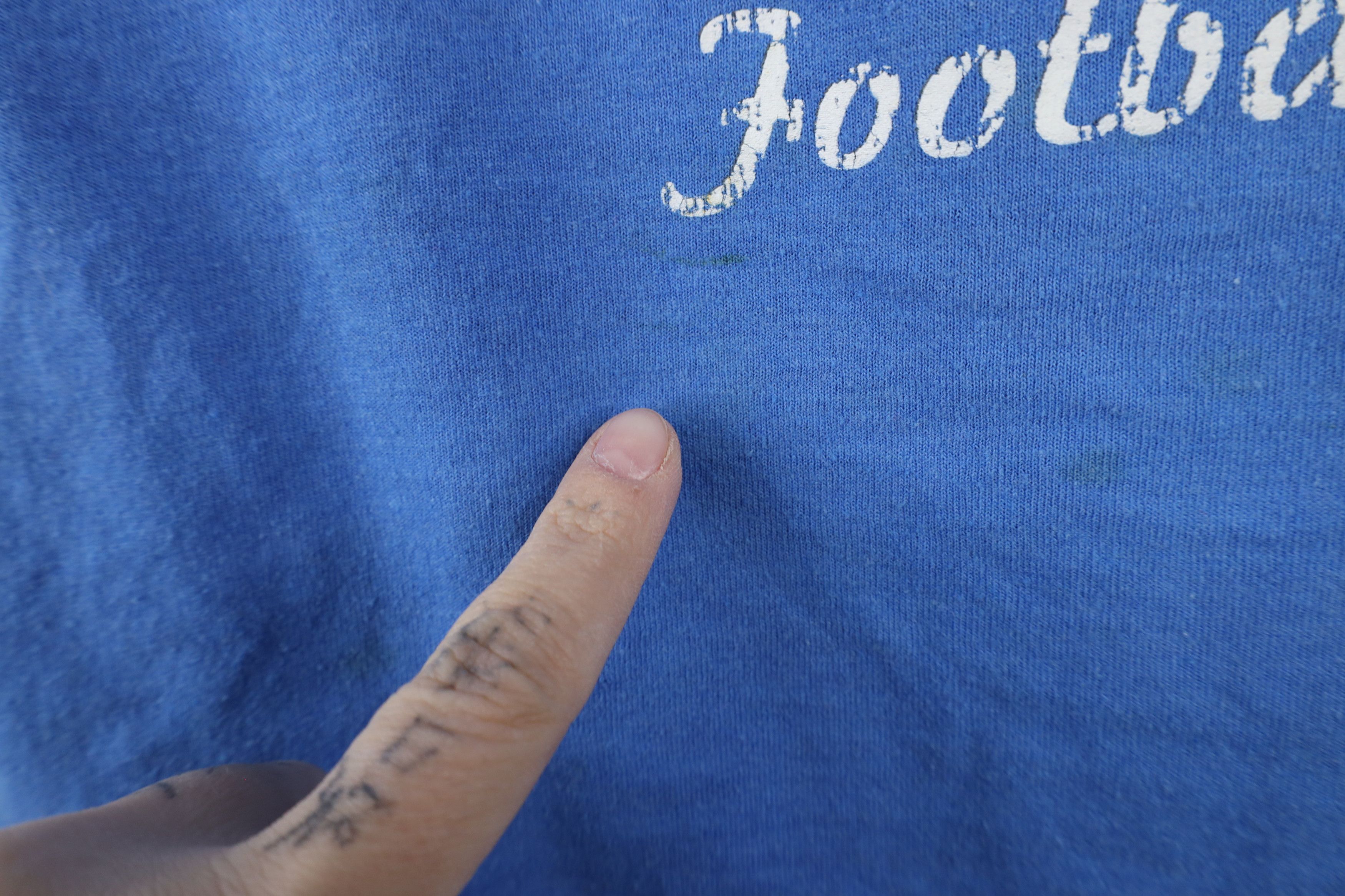 Vintage Vintage NFL Detroit Lions Football V-Neck T-Shirt Blue Size L / US 10 / IT 46 - 6 Thumbnail