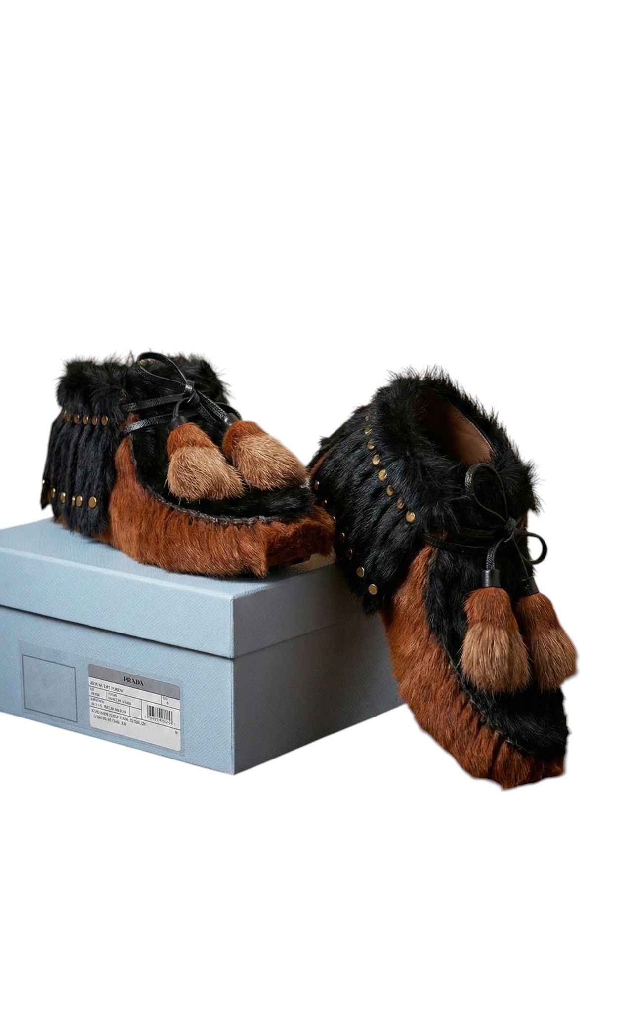 Prada F/W 2017 PONY HAIR CHUKKA SHOES Size US 8 / IT 38 - 1 Thumbnail