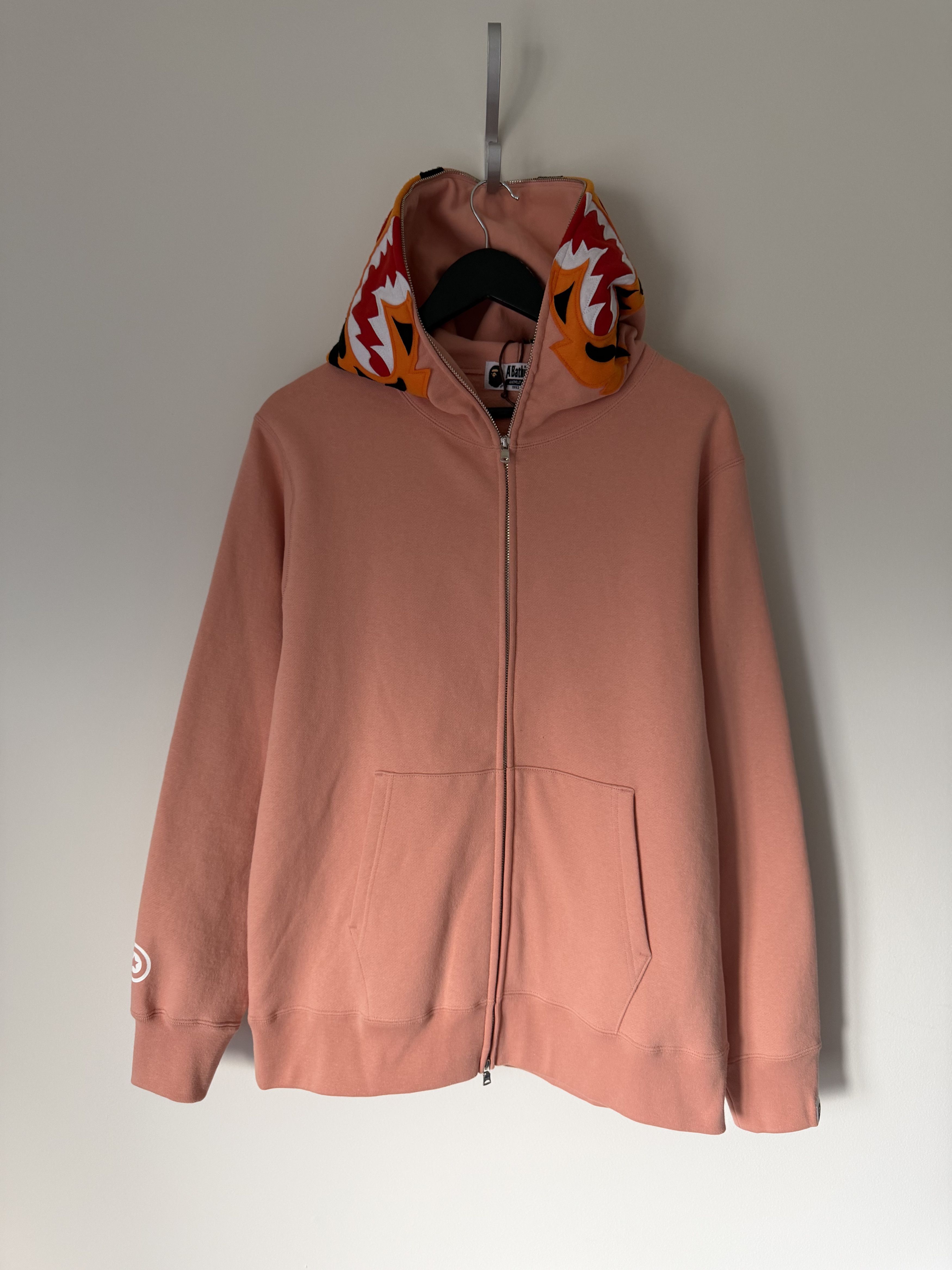Bape Bape Tiger Full Zip Hoodie in Pink Size US L / EU 52-54 / 3 - 4 Thumbnail