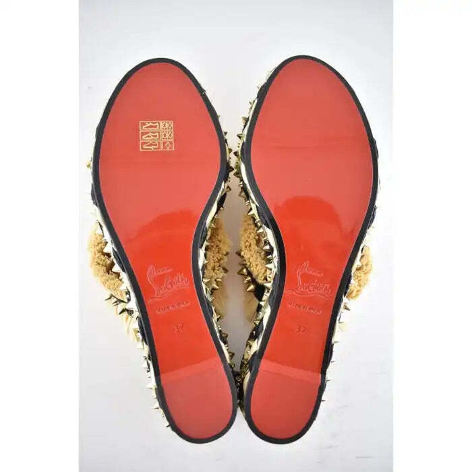 Christian Louboutin Voltinoudou 60 Black Raffia Wedge Slide Mule Sandal Heel 37 Size US 7 / IT 37 - 12 Thumbnail