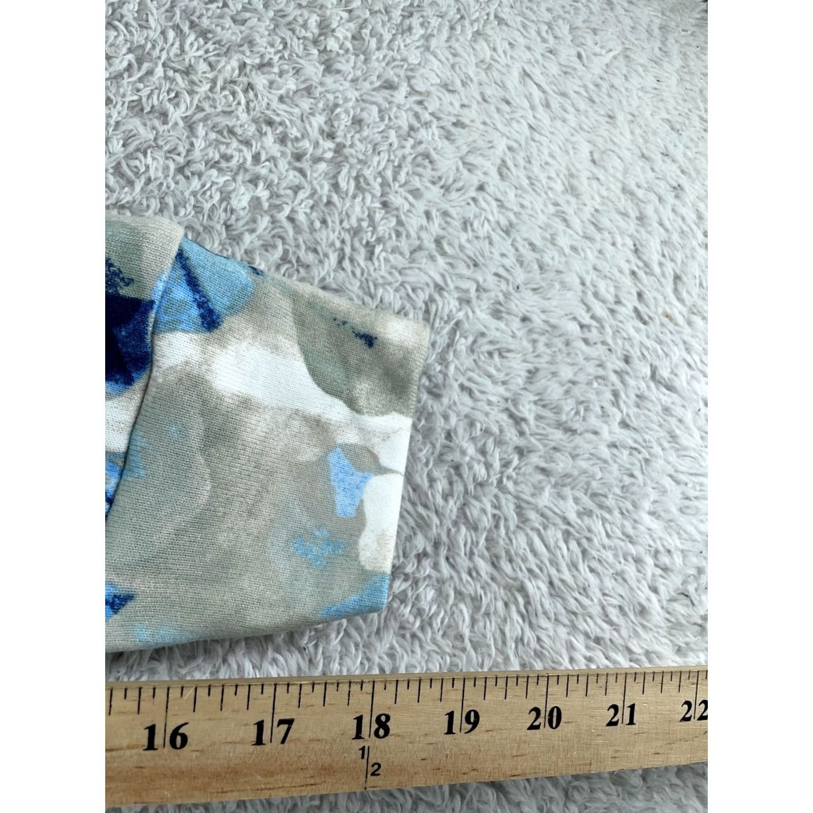 Vintage LuLaRoe Tunic Shirt Womens XL Blue Gray Floral Elizabeth Stretch V Neck Pullover Size XL / US 12-14 / IT 48-50 - 6 Thumbnail