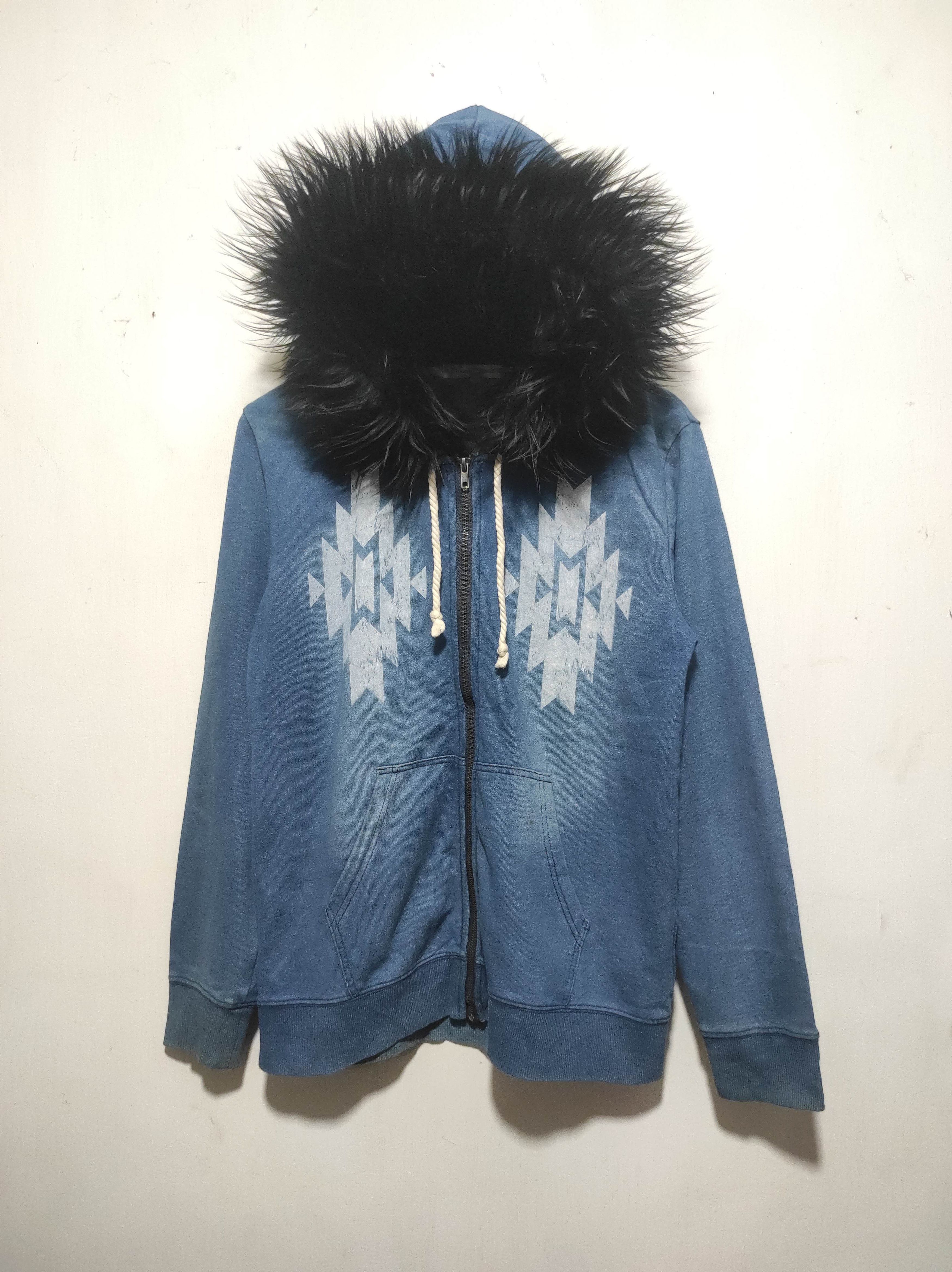 Le Grande Bleu (L.G.B.) Growth by Grail denim Zip Fur Hoodie IfSixWasNine LGB style Size US L / EU 52-54 / 3 - 2 Thumbnail
