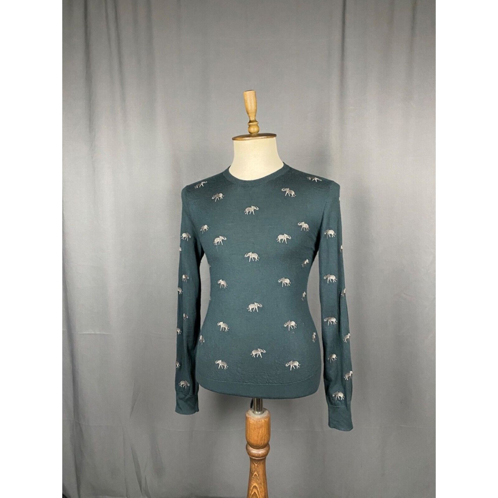 Dolce & Gabbana MINT! Dolce&Gabbana Men's Green Wool Crewneck Sweater Size 4 Size US M / EU 48-50 / 2 - 2 Thumbnail