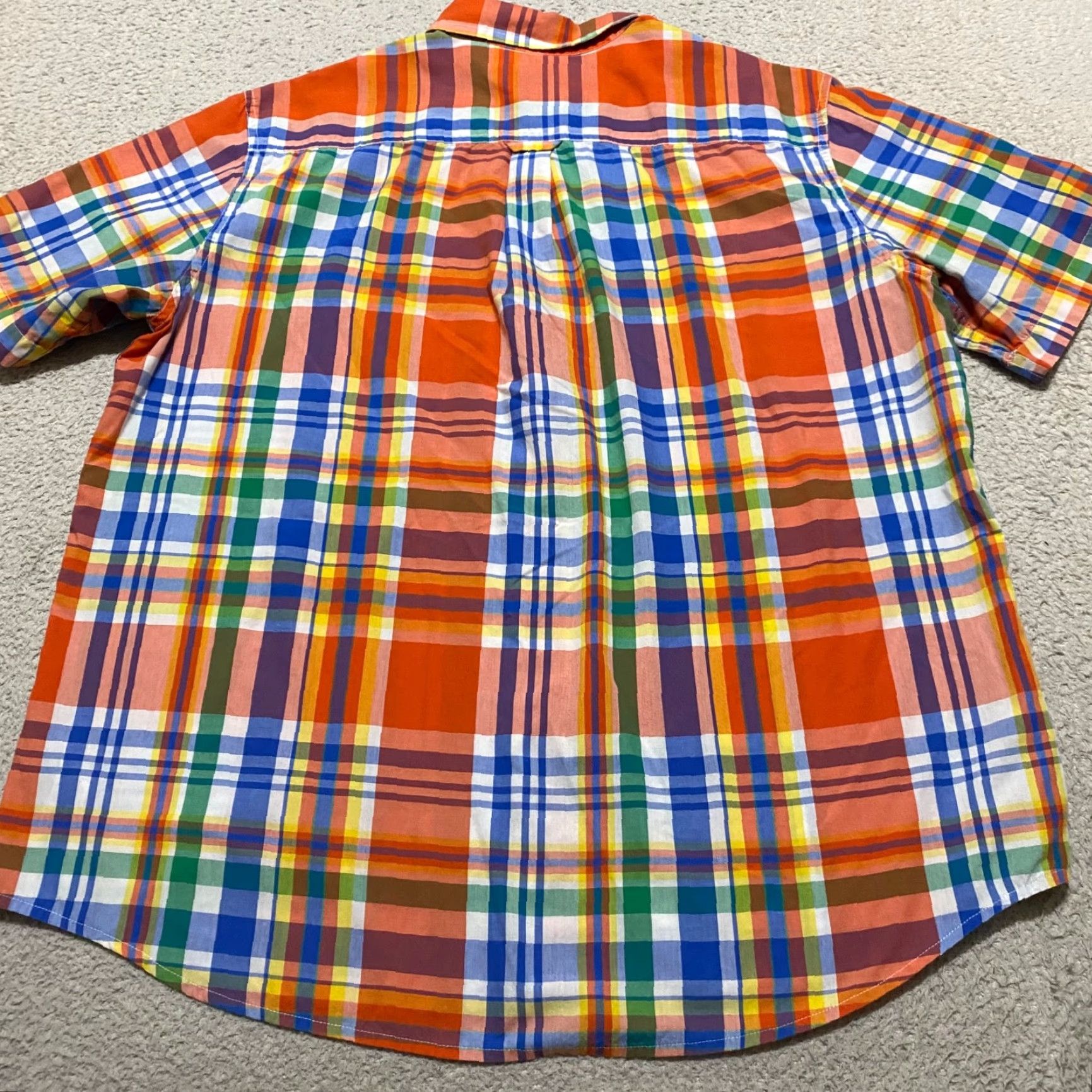 Chaps Chaps Ralph Lauren Mens XL Button-Down Shirt Multicolor Plaid Short Sleeve, Casual, Travel, Business, Cotton Polyester, Easy Care, Regular Fit Size US XL / EU 56 / 4 - 6 Thumbnail