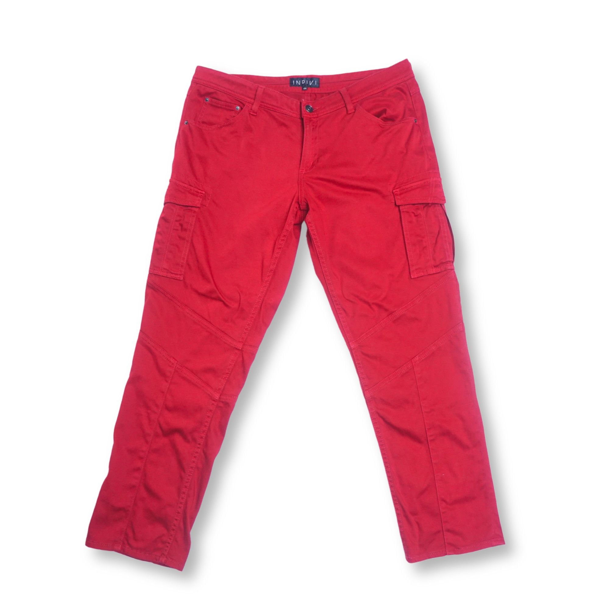 Japanese Brand INDIVI Low Rise Cargo Pants Size 32" / US 10 / IT 46 - 2 Thumbnail