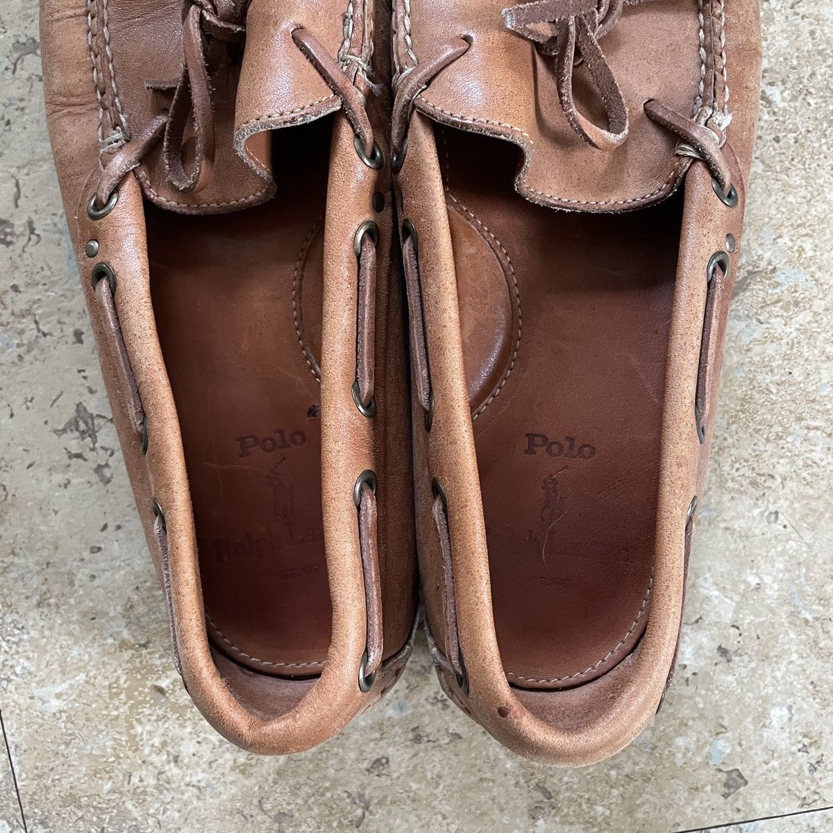 Polo Ralph Lauren Polo Ralph Lauren light brown leather boat shoe loafers Size US 9 / EU 42 - 8 Thumbnail