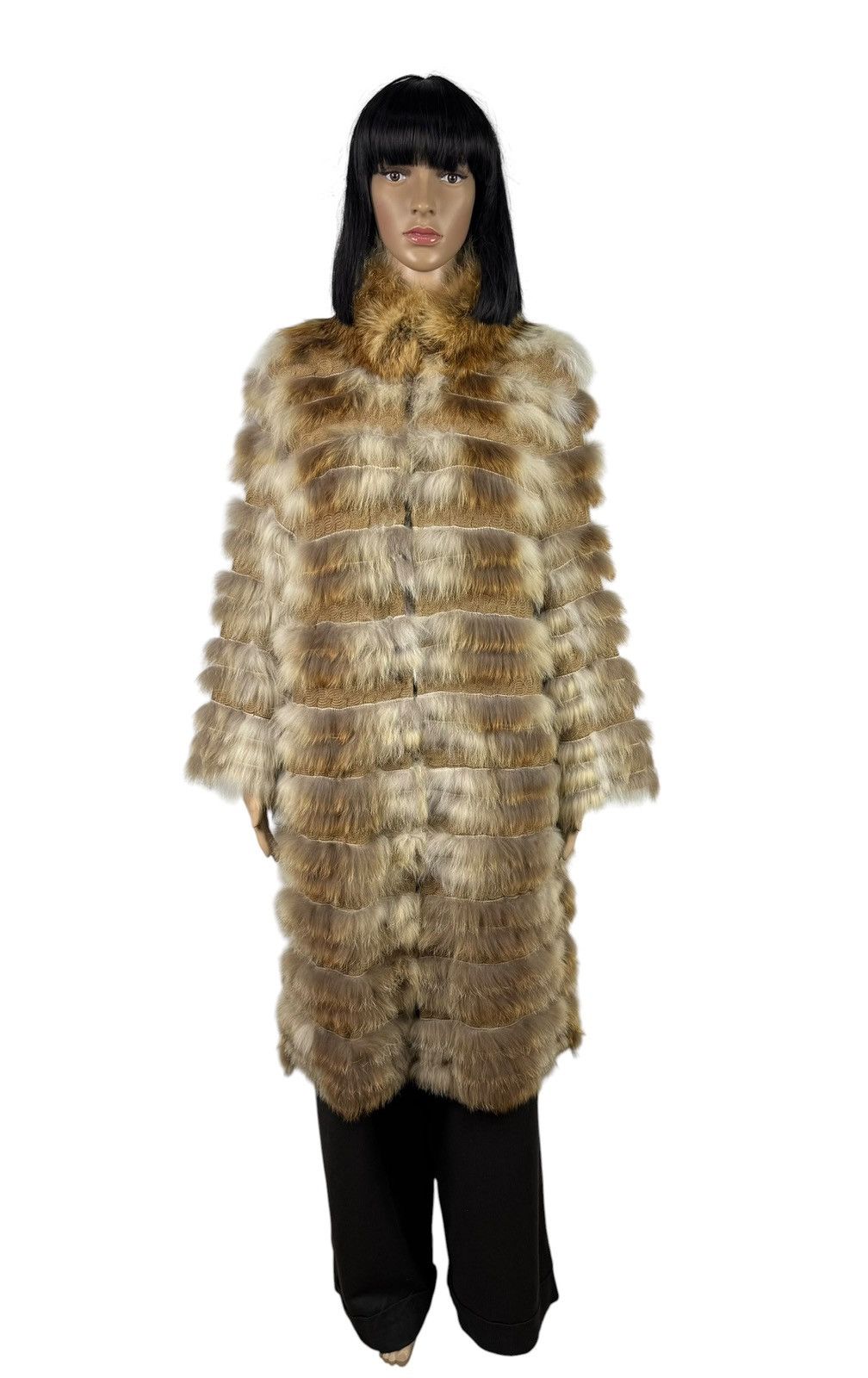 Giorgio Brato Giorgio Brato Fur Real Coat Silk Trim size 42 Size M / US 6-8 / IT 42-44 - 2 Thumbnail