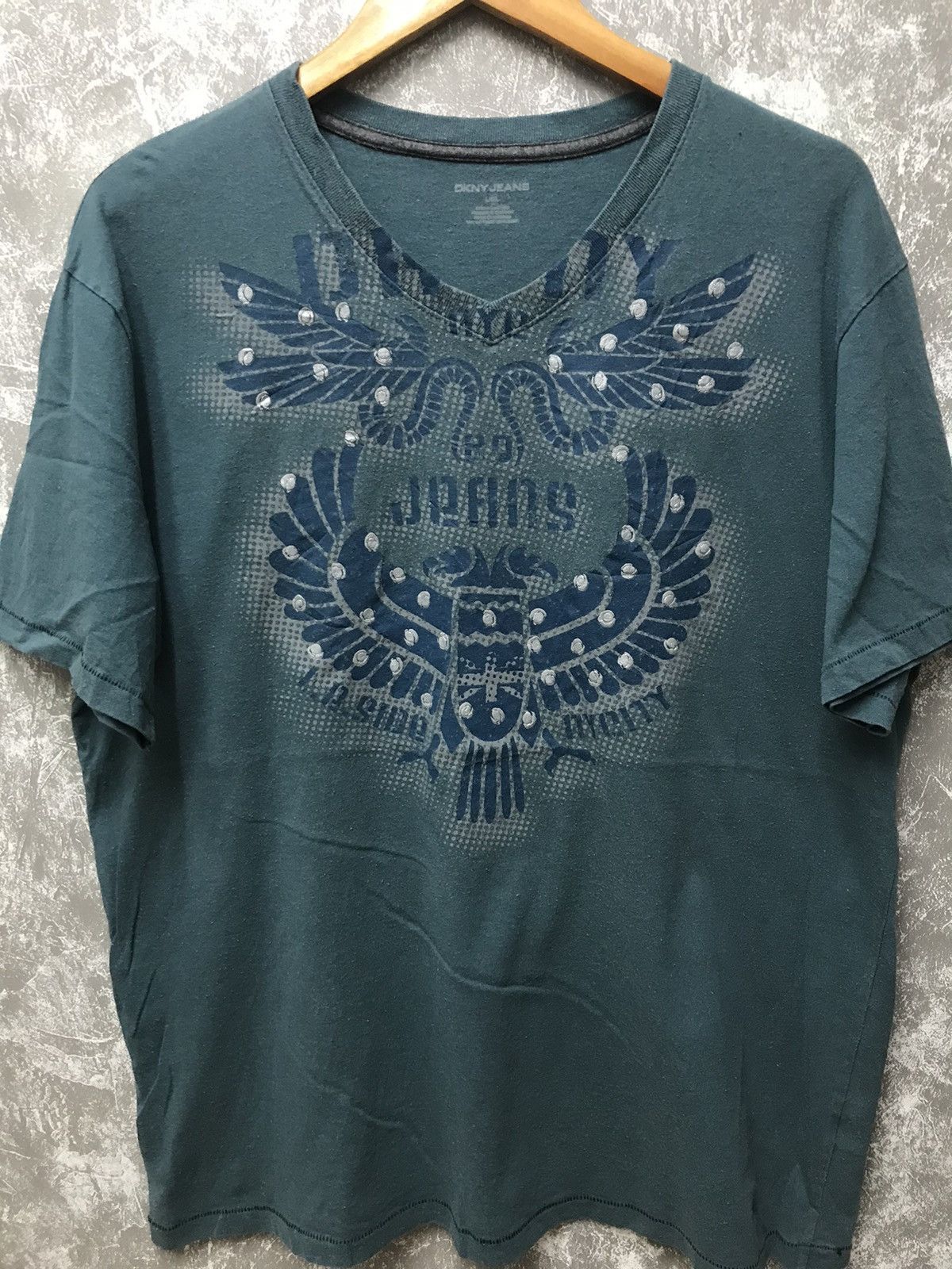 Affliction × DKNY × Southpole DKNK Jeans Affliction Wing Y2K Graphic Tee Size US L / EU 52-54 / 3 - 1 Thumbnail