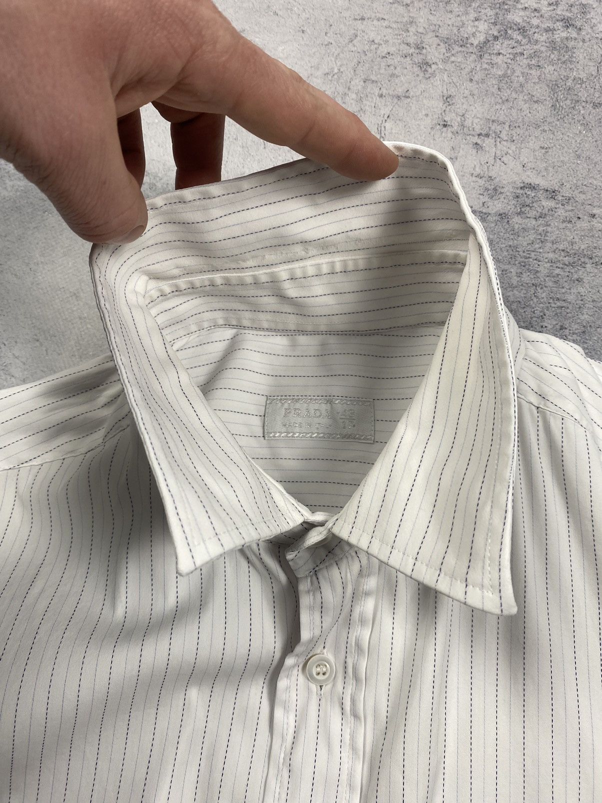 Prada Prada Stripped Luxury Long Sleeve Shirt Button Up Designer Size US L / EU 52-54 / 3 - 14 Thumbnail