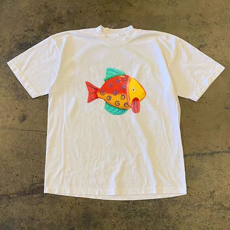 Vintage White washed vintage goldfish print t-shirt Size US M / EU 48-50 / 2 - 1 Thumbnail