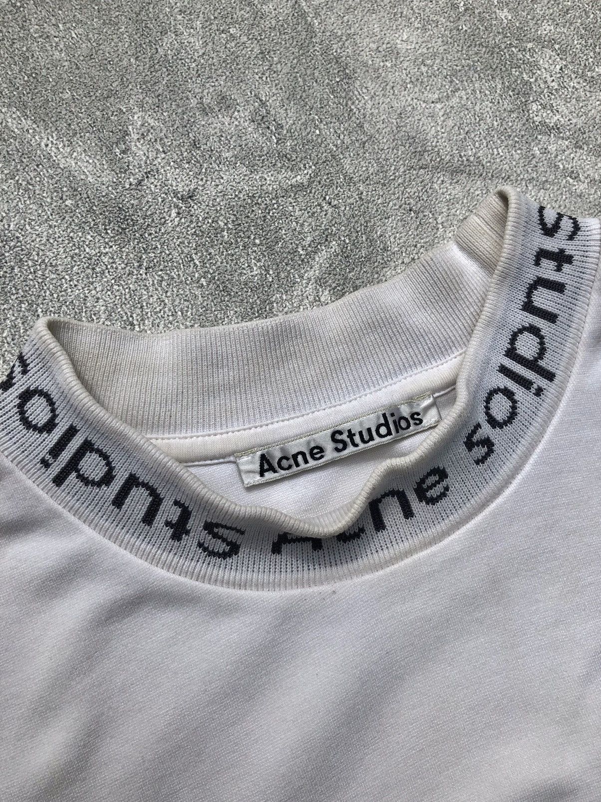 Acne Studios Acne Studios Neck Logo Navid T-Shirt White Size US XS / EU 42 / 0 - 5 Thumbnail