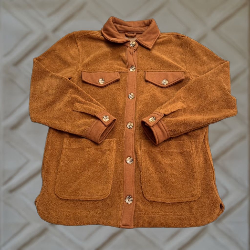 Vintage BLANKNYC Fleece Button Down Shirt Shacket Mens Medium Brown Pockets Classic Jacket Shirt M Brown Mens Size US M / EU 48-50 / 2 - 1 Thumbnail