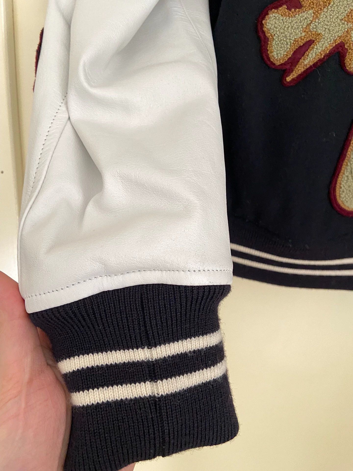 Undercover Undercover 14FW Wool & Leather Cuffs Baseball Jacket Size 2 Size US M / EU 48-50 / 2 - 6 Thumbnail