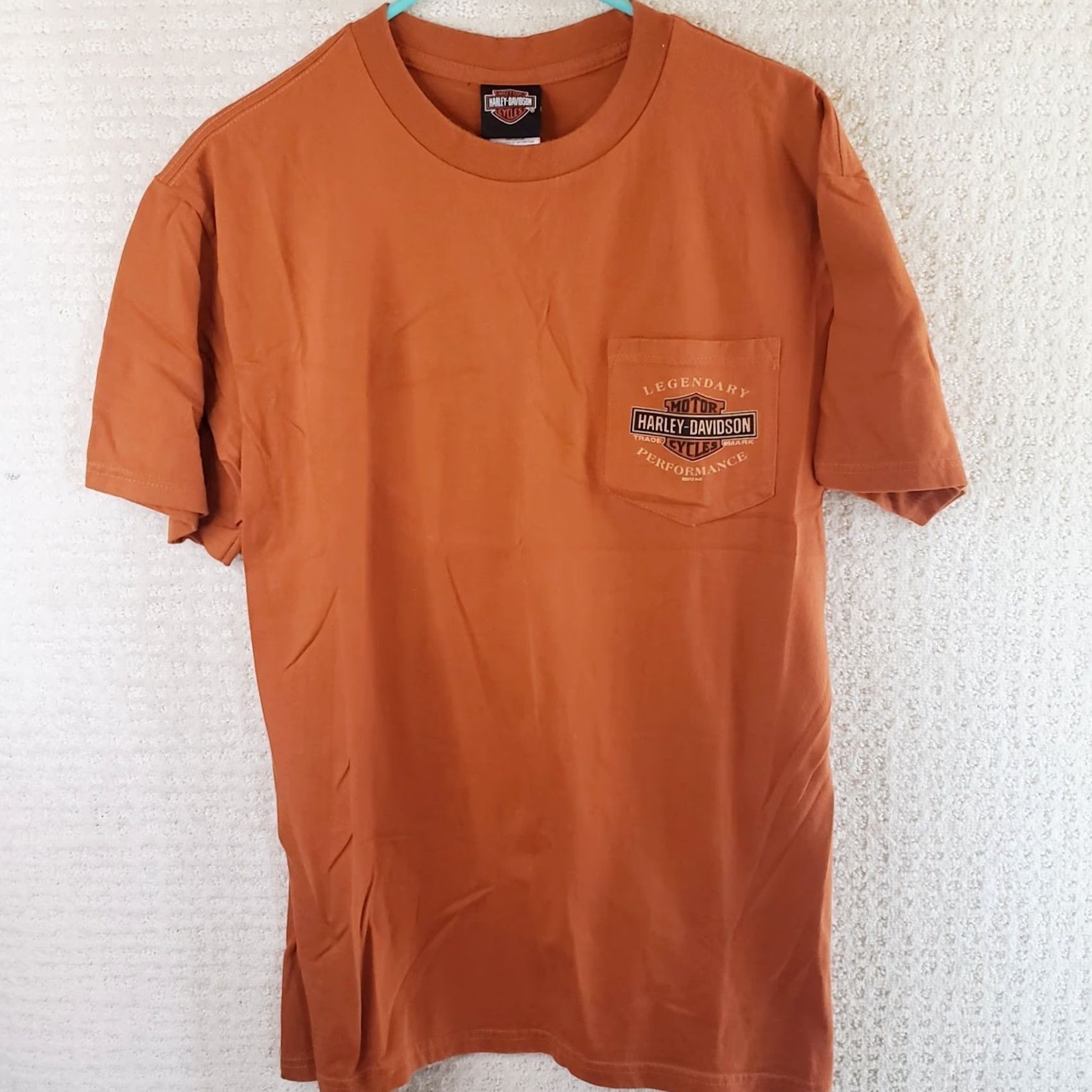 Harley Davidson Harley-Davidson Texas Longhorn Skull Grand Prairie Orange Shirt Men's L Size US L / EU 52-54 / 3 - 2 Thumbnail
