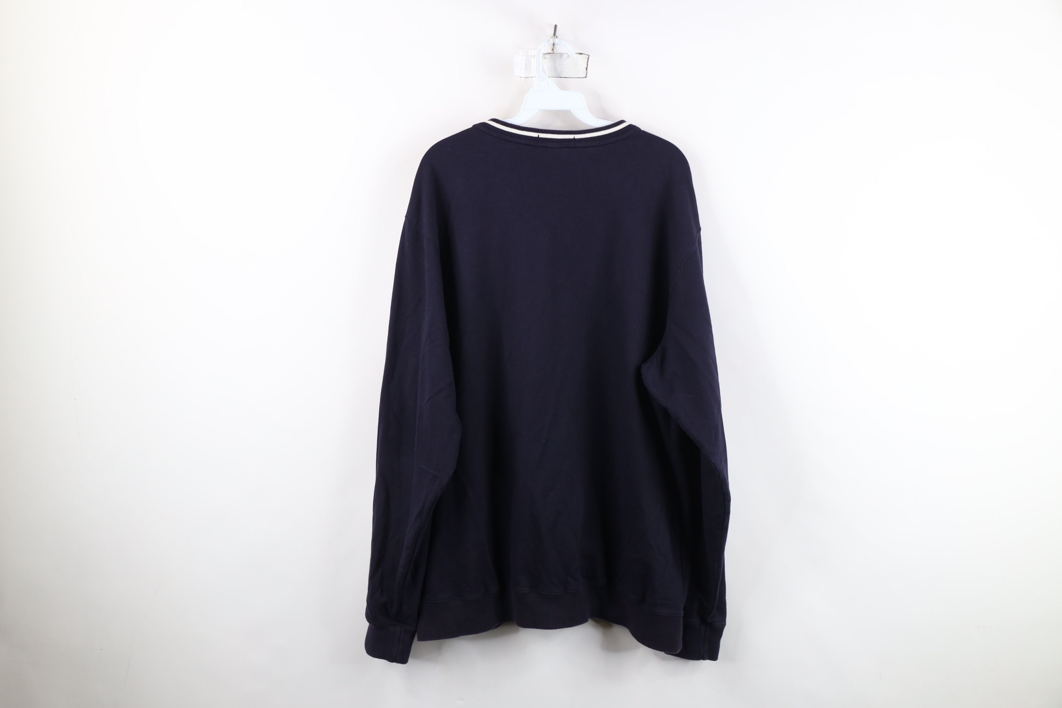 Lands' End Vintage 90s Lands End Blank French Terry Sweater Navy Blue Size US XXL / EU 58 / 5 - 13 Thumbnail
