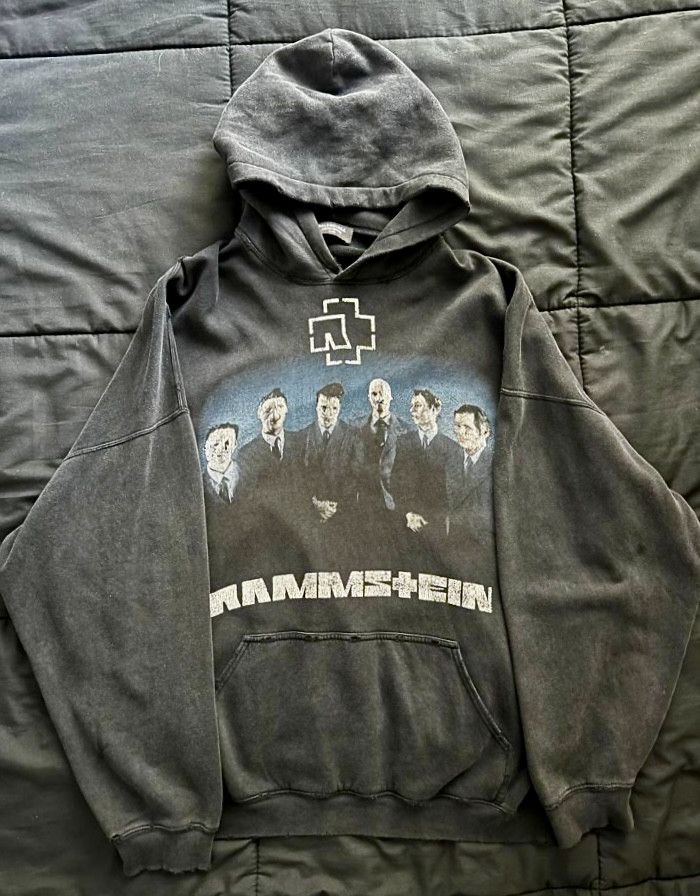 image of Balenciaga Rammstein Hoodie in Black, Men's (Size XS)