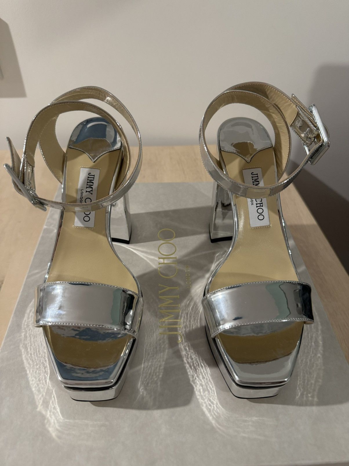 Jimmy Choo Jimmy Choo Heels Silver Size US 9 / IT 39 - 5 Thumbnail
