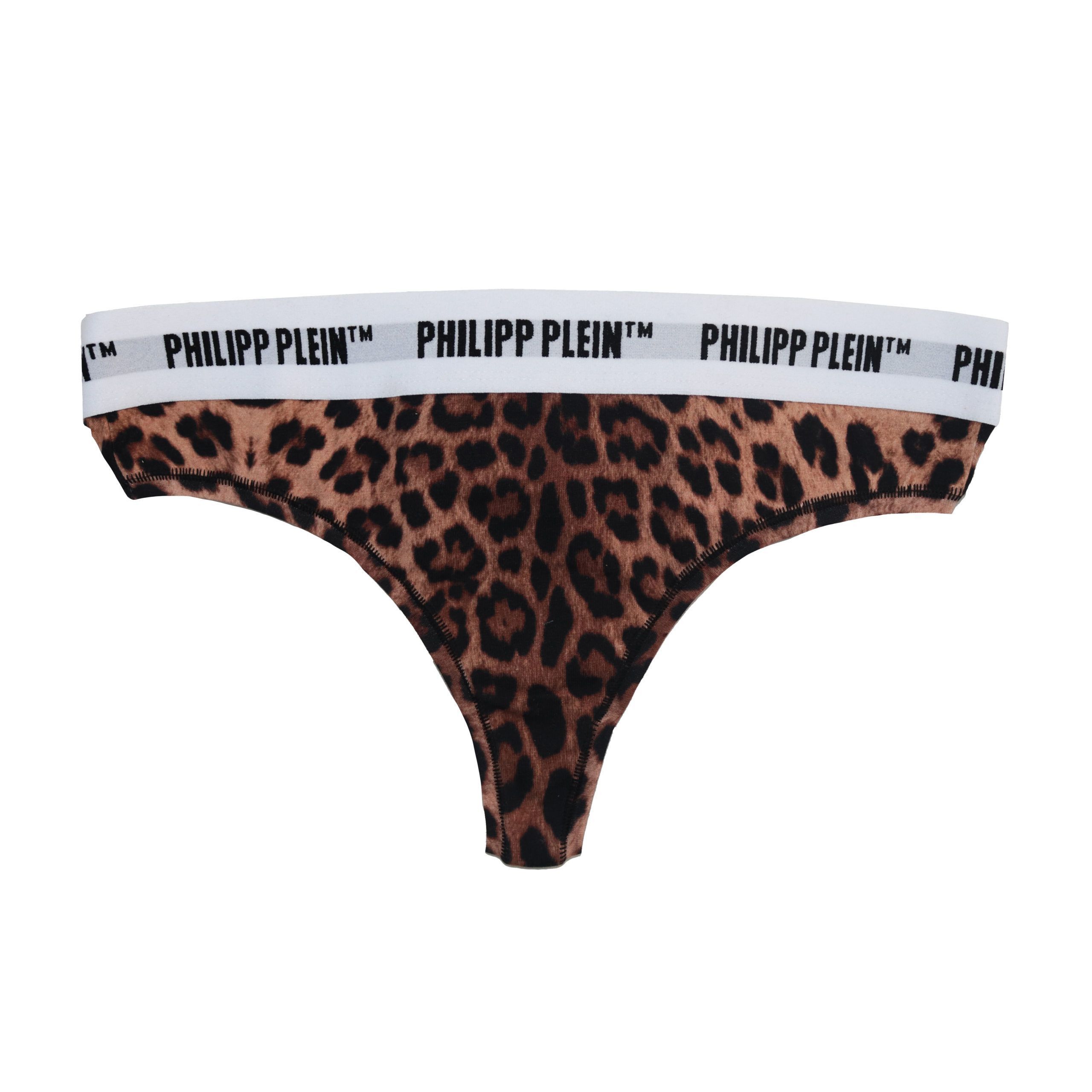 Philipp Plein Philipp Plein Chic Leopard Print Thong Twin Pack