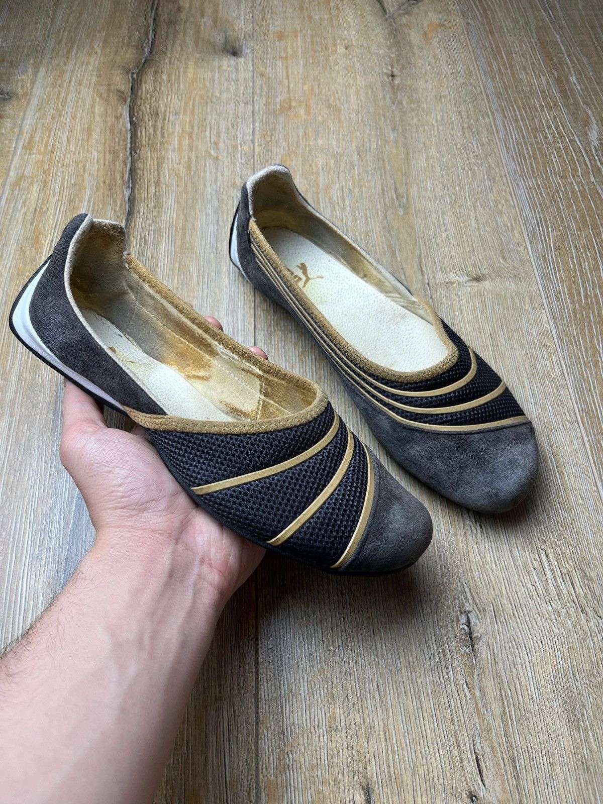 JAPANESE PUMA SUEDE FLATS Y2K