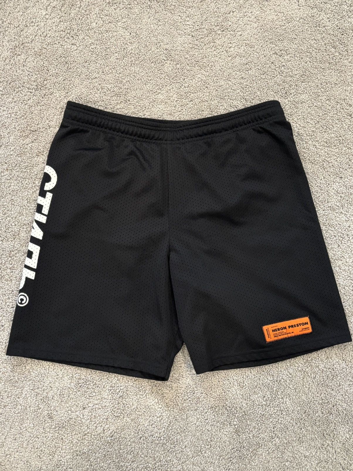 H&M × Heron Preston Heron Preston Leather Carpenter Shorts | Grailed