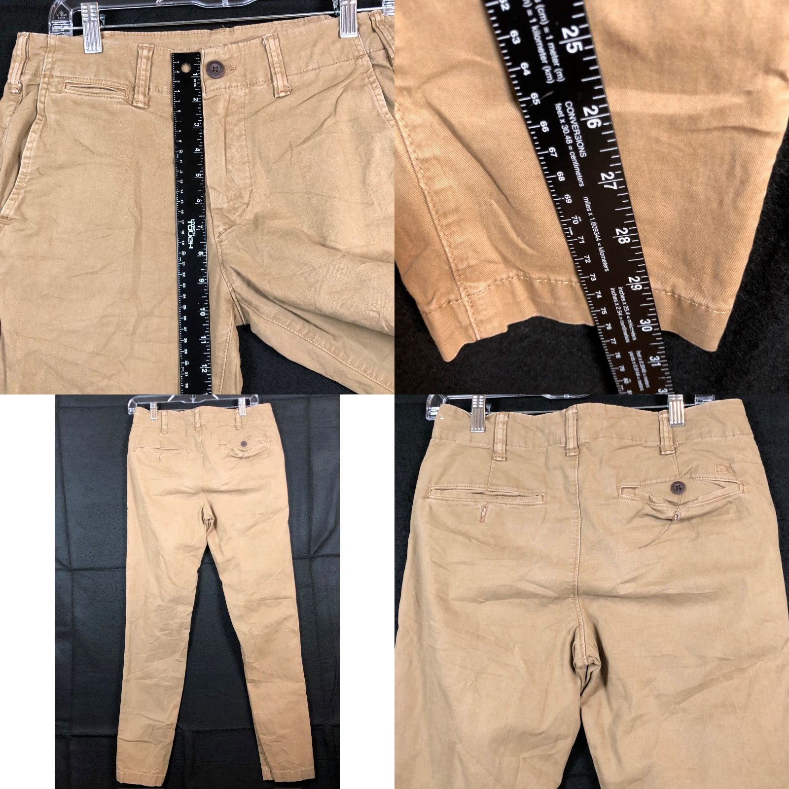 American Eagle Outfitters American Eagle Mens Jeans Brown Authentic Skinny Cotton Blend Stretch 29x32 Slim 5-Pocket Size US 29 - 8 Thumbnail