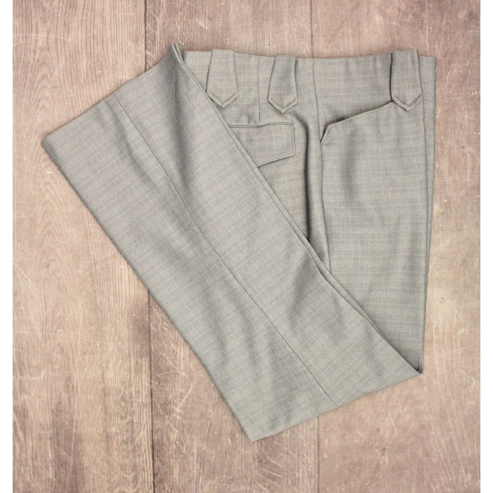 Vintage VINTAGE Men’s VTG 70s Tregos Grey 2 PC Western Leisure Suit Sz 40 1970s Disco Polyester Mens Size 40R - 5 Thumbnail