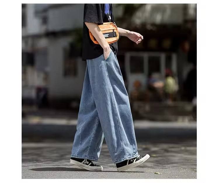 Japanese Brand × Vintage straight baggy jeans Size US 34 / EU 50 - 5 Thumbnail