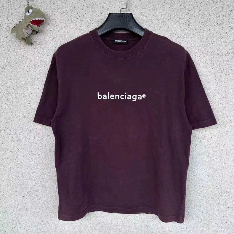 Balenciaga Balenciaga Short Sleeve T-Shirt in Purple - dmc Size US S / EU 44-46 / 1 - 1 Thumbnail