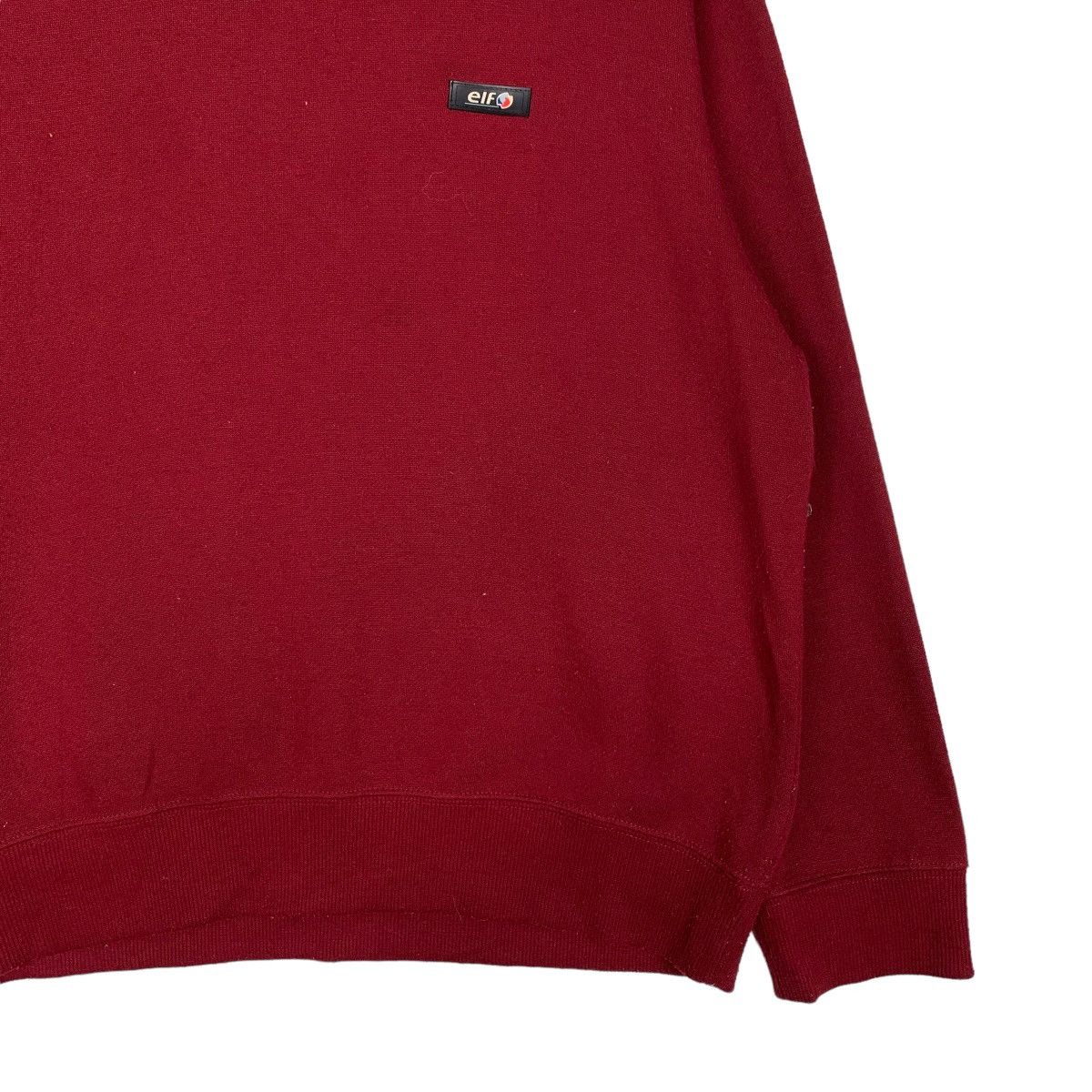 Japanese Brand ELF Motorsport Small Logo Maroon Sweatshirt #0967-C43 Size US M / EU 48-50 / 2 - 7 Thumbnail