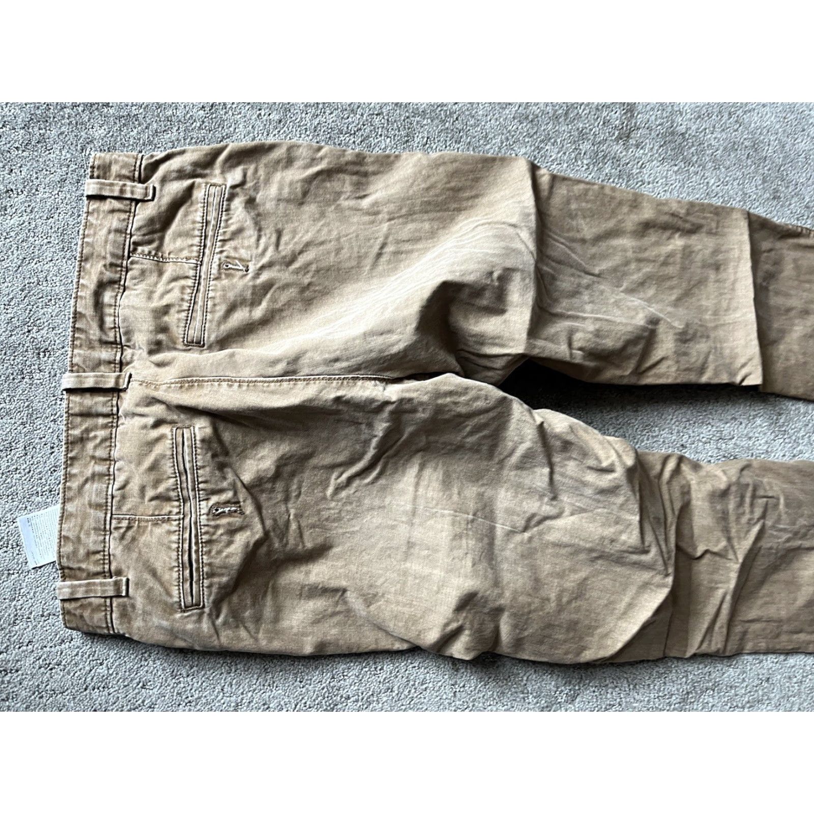 Banana Republic VINTAGE Banana Republic Dress Pants Mens Regular Fit High Rise Wool Herringbone Beige 30x24 Size US 30 / EU 46 - 4 Thumbnail