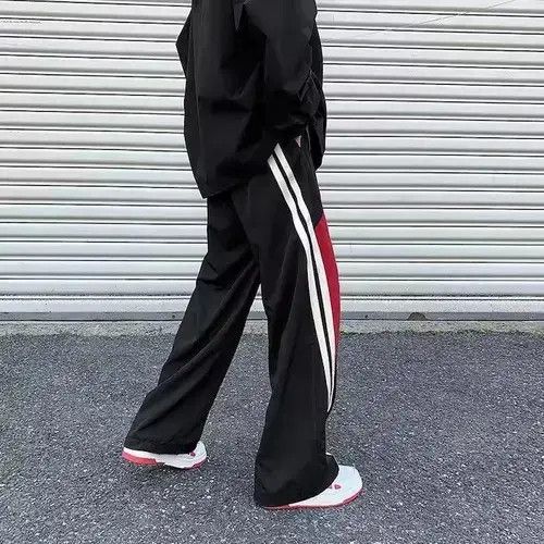 Japanese Brand Black Stripe Sweatpants Size US 30 / EU 46 - 3 Thumbnail