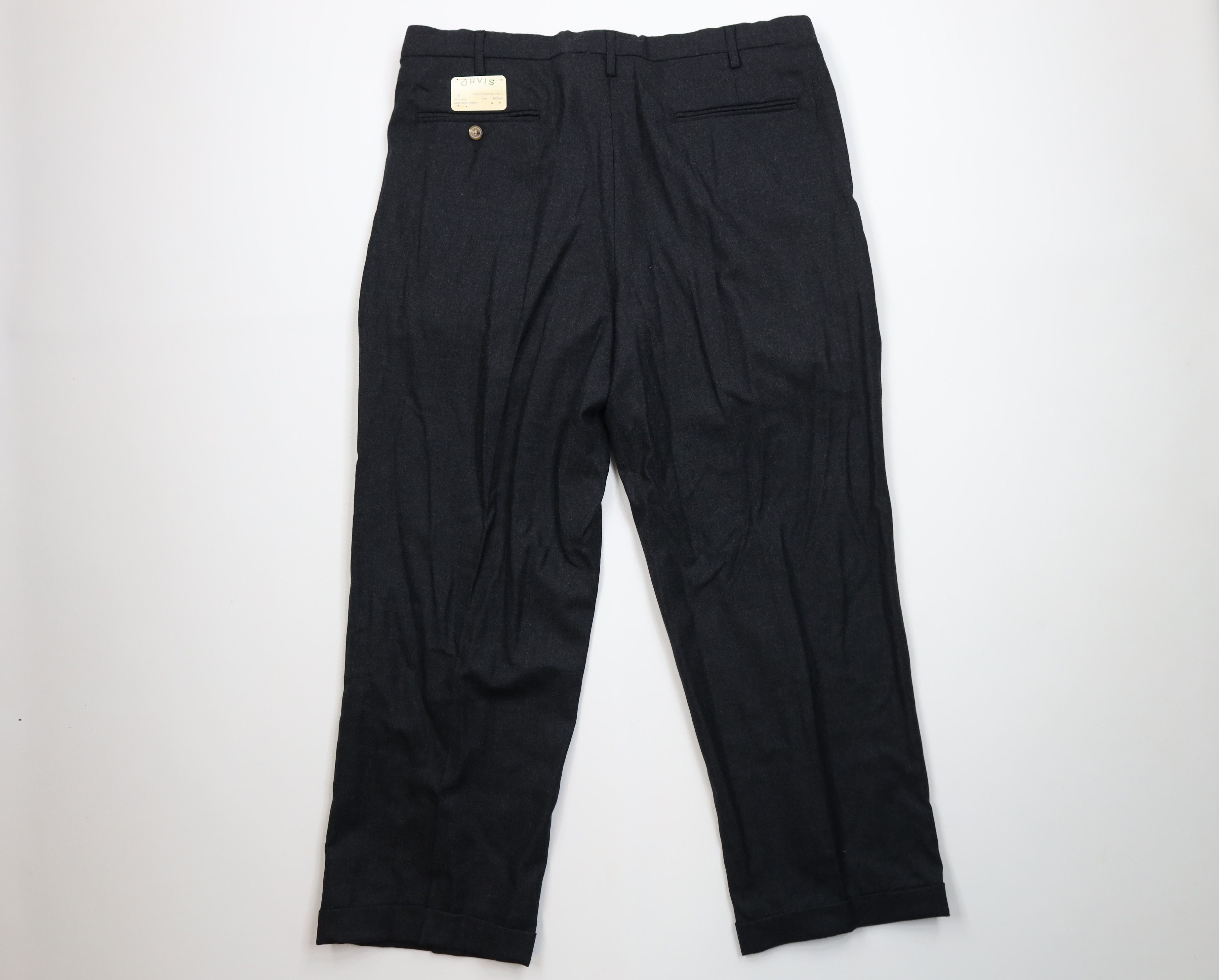 Orvis Deadstock Vintage 90s Y2K Orvis Wide Leg Chino Pants Gray Size US 38 / EU 54 - 9 Thumbnail