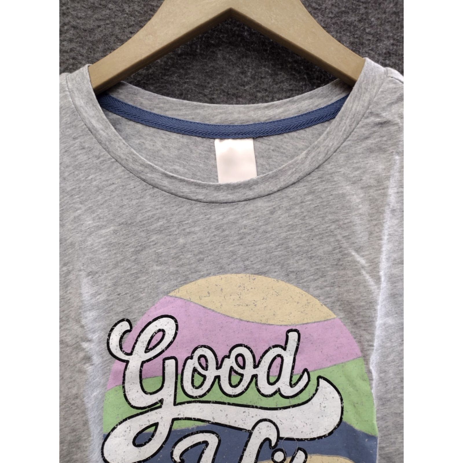 Vintage Secret Treasures Women's T-Shirt S Gray Good Vibes Cotton Blend Size S / US 4 / IT 40 - 3 Thumbnail