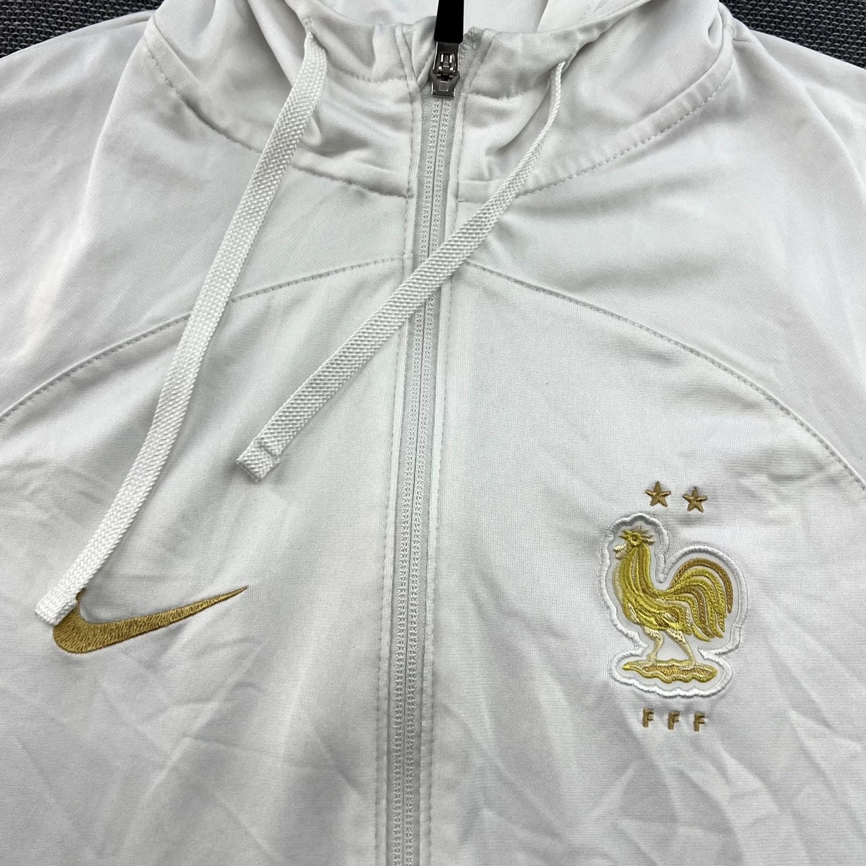 Adidas adidas France 2022 2023 Strike Football Track Jacket Small Hooded White Men S Jacket Size US S / EU 44-46 / 1 - 4 Thumbnail