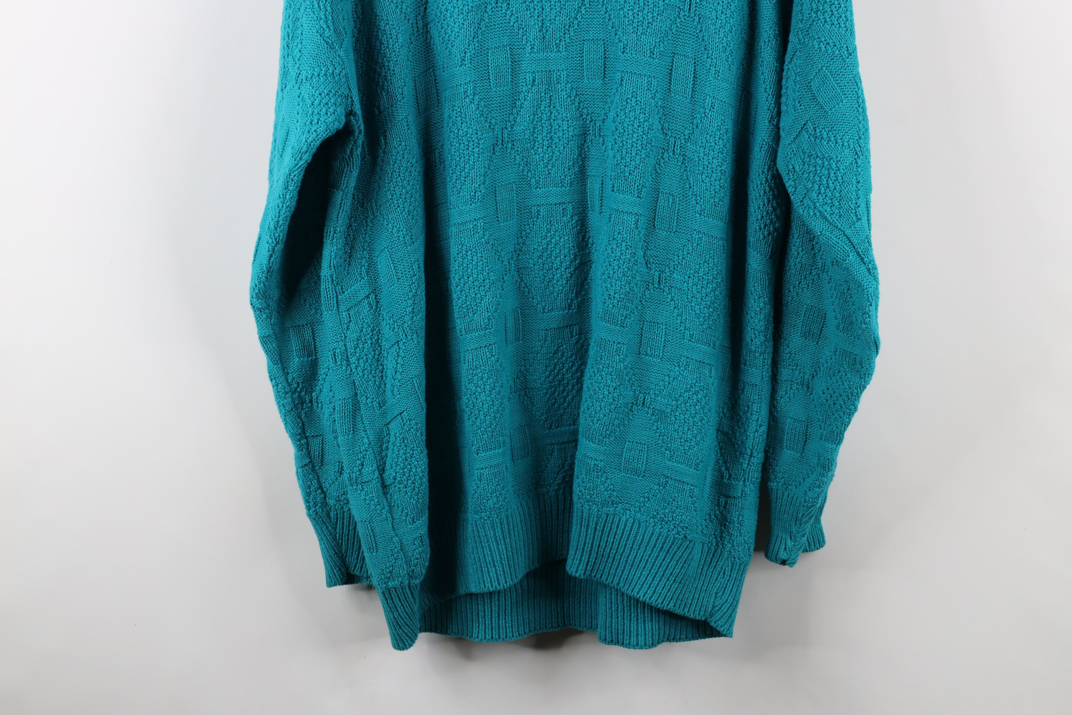 Vintage Vintage 90s Streetwear Geometric Knit Crewneck Sweater USA Size US L / EU 52-54 / 3 - 9 Thumbnail