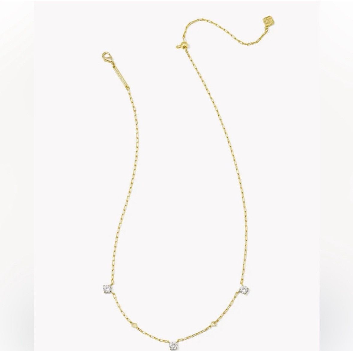 Kendra Scott NWT Kendra Scott Jada Gold Strand Necklace in White CZ Size ONE SIZE - 9 Thumbnail