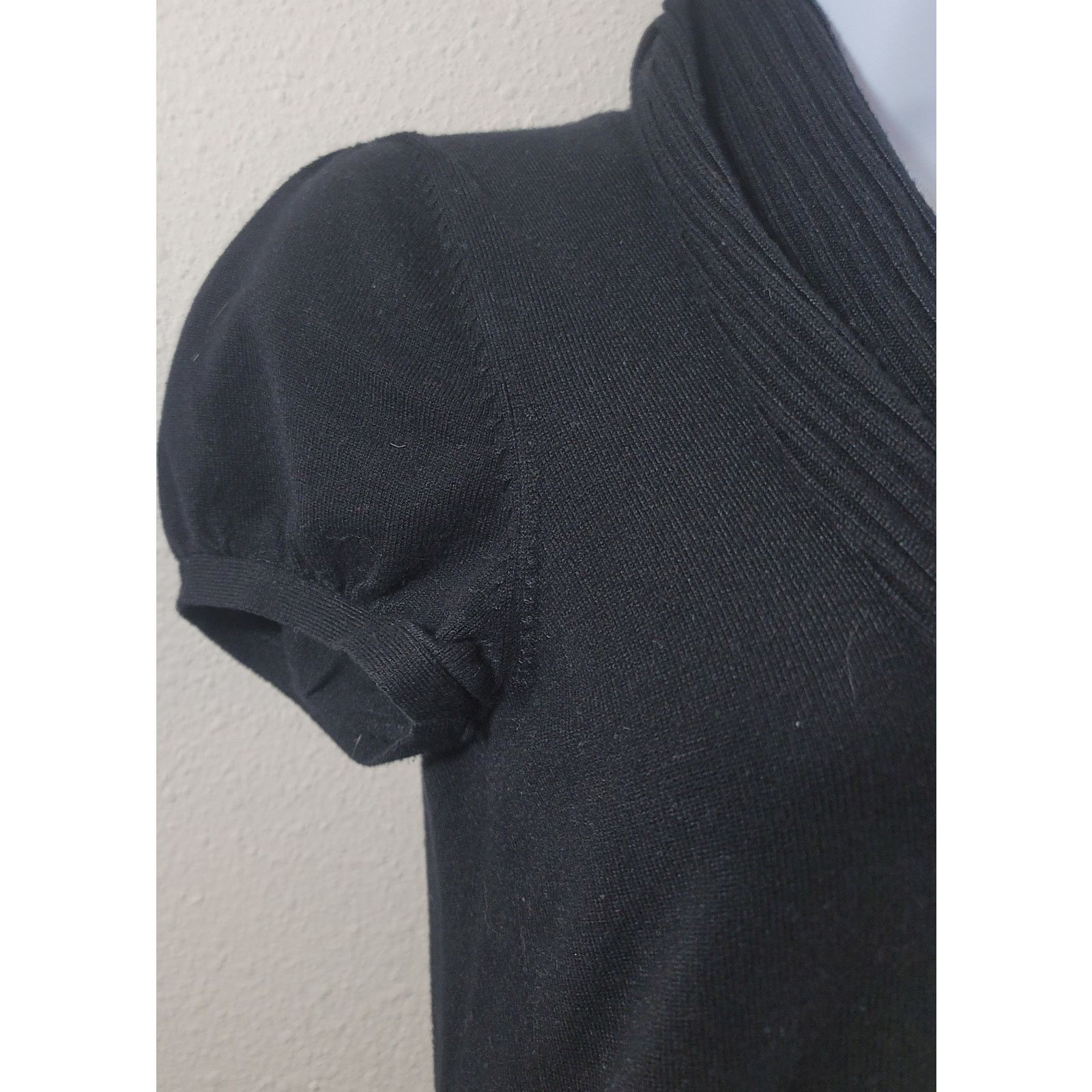 Other Express Design Studio Black Cowl Neck Capped Sleeves Top S Size S / US 4 / IT 40 - 6 Thumbnail