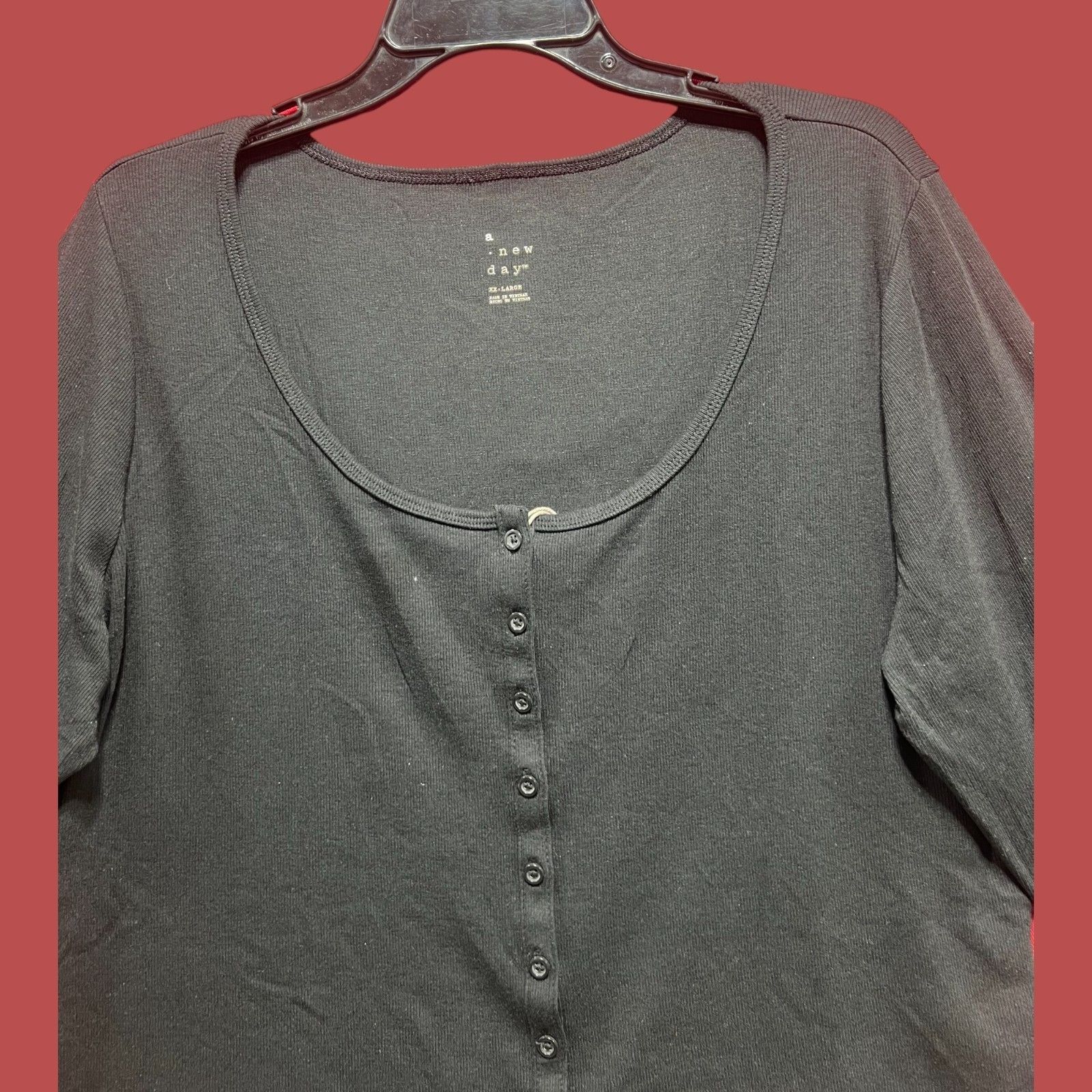 Other A New Day - Women's Botton Front Cardigan Sweater - Black - Size XXL / US 16-18 / IT 52-54 - 12 Thumbnail