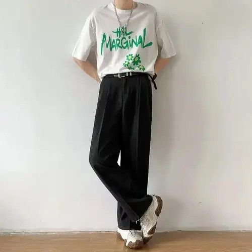 VIBE Black Baggy Straight Leg Pants Size US 32 / EU 48 - 4 Thumbnail