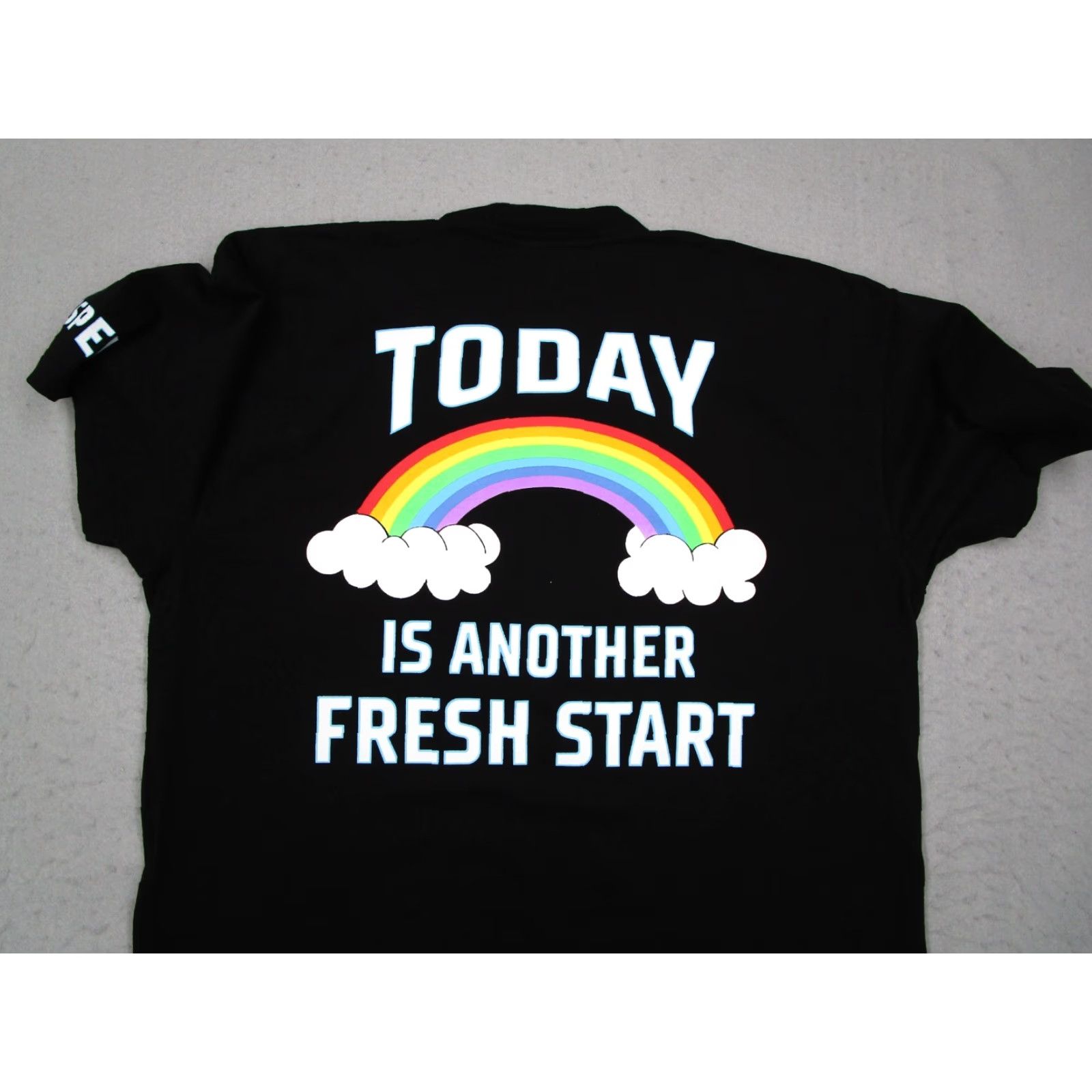Rainbow SIMPLE GOSPEL Mens Black Short Sleeve Crew Neck T-Shirt Rainbow Double-Sided Beach, Bohemian, City, Classic Music Shirt - Large Size US L / EU 52-54 / 3 - 4 Thumbnail