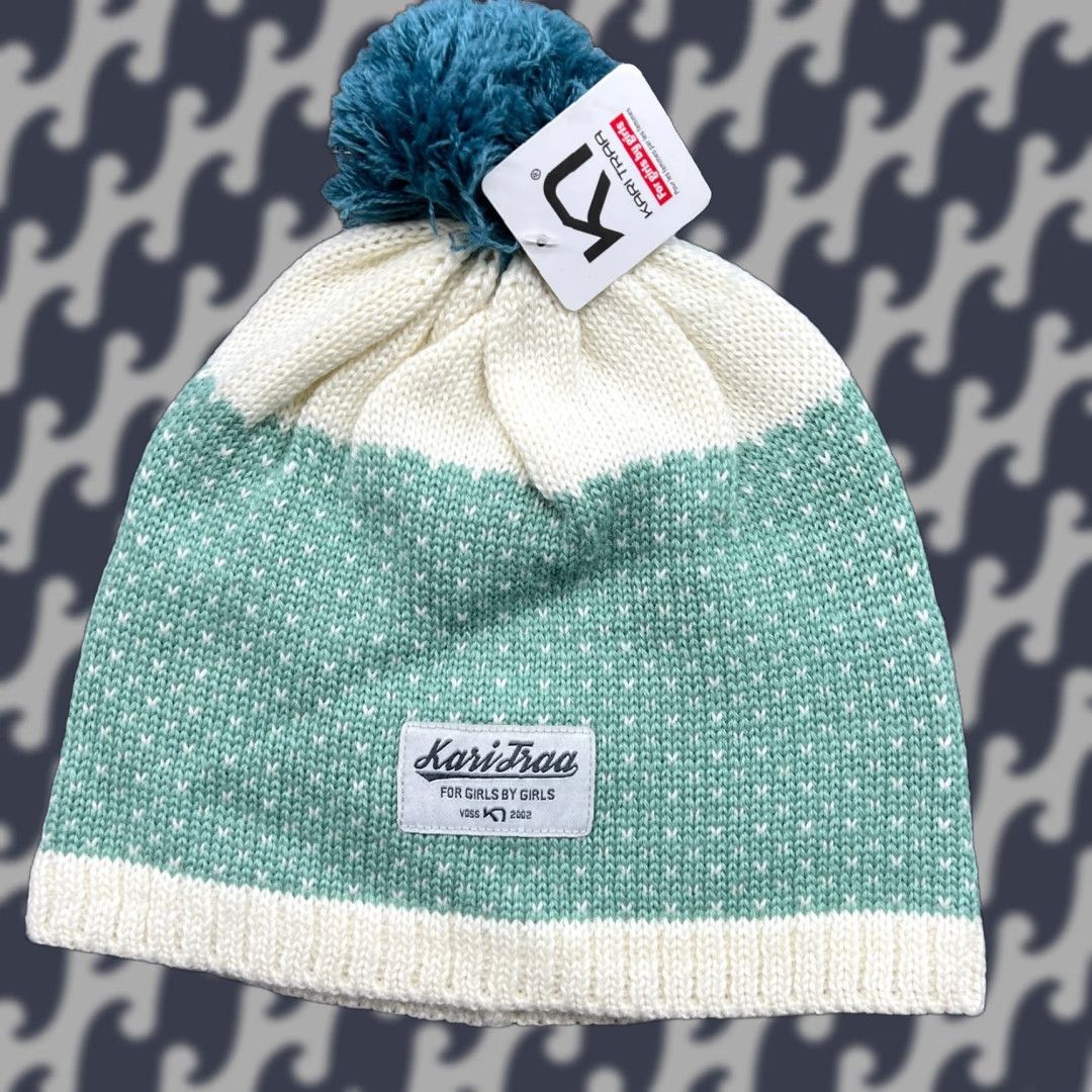Vintage Kari Traa Womens Beanie Hat One Size Fair Isle Merino Wool Blend Knitted Size ONE SIZE - 1 Thumbnail