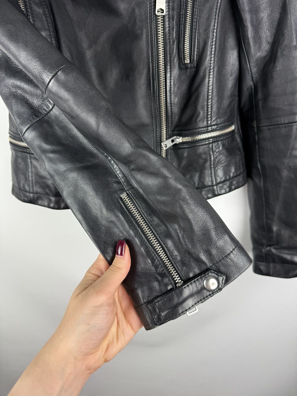 Allsaints Allsaints Catch Biker Ladies Leather Full Zip Jacket Size M / US 6-8 / IT 42-44 - 10 Thumbnail