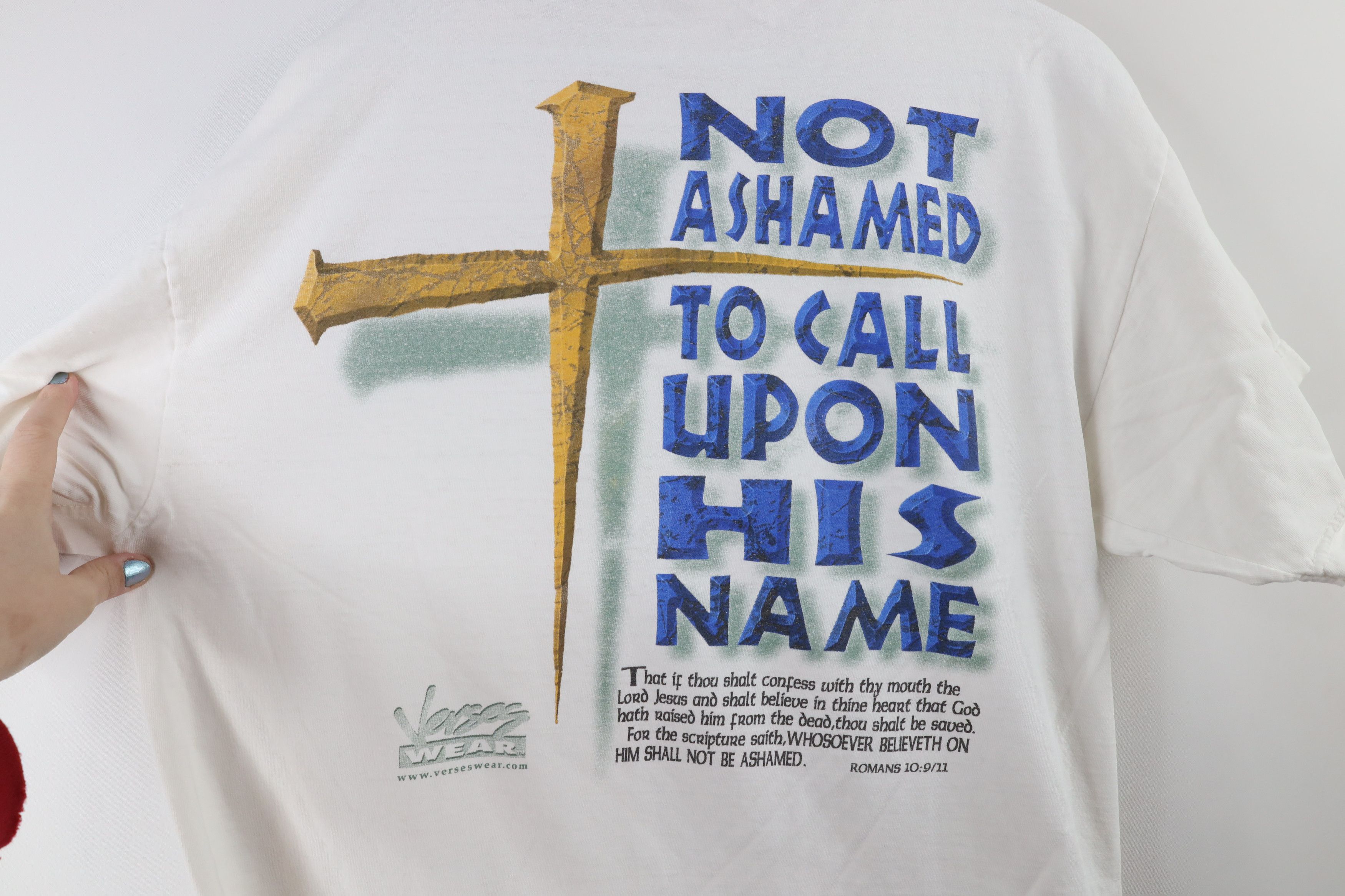Vintage Vintage Y2K Streetwear Christian Jesus Cross T-Shirt Size US M / EU 48-50 / 2 - 6 Thumbnail