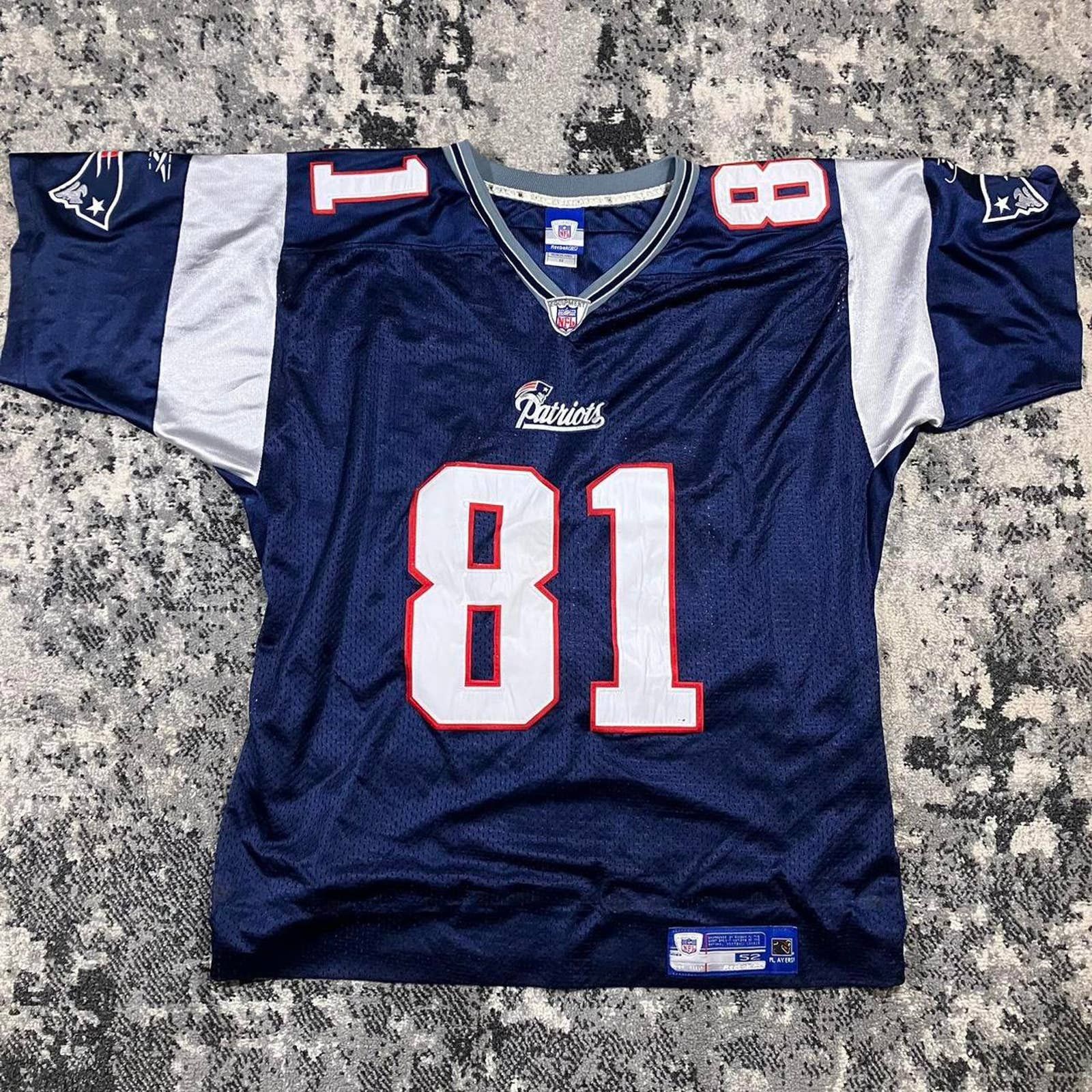 Reebok Randy Moss #81 New England Patriots football nfl Jersey L kid –  Rare_Wear_Attire